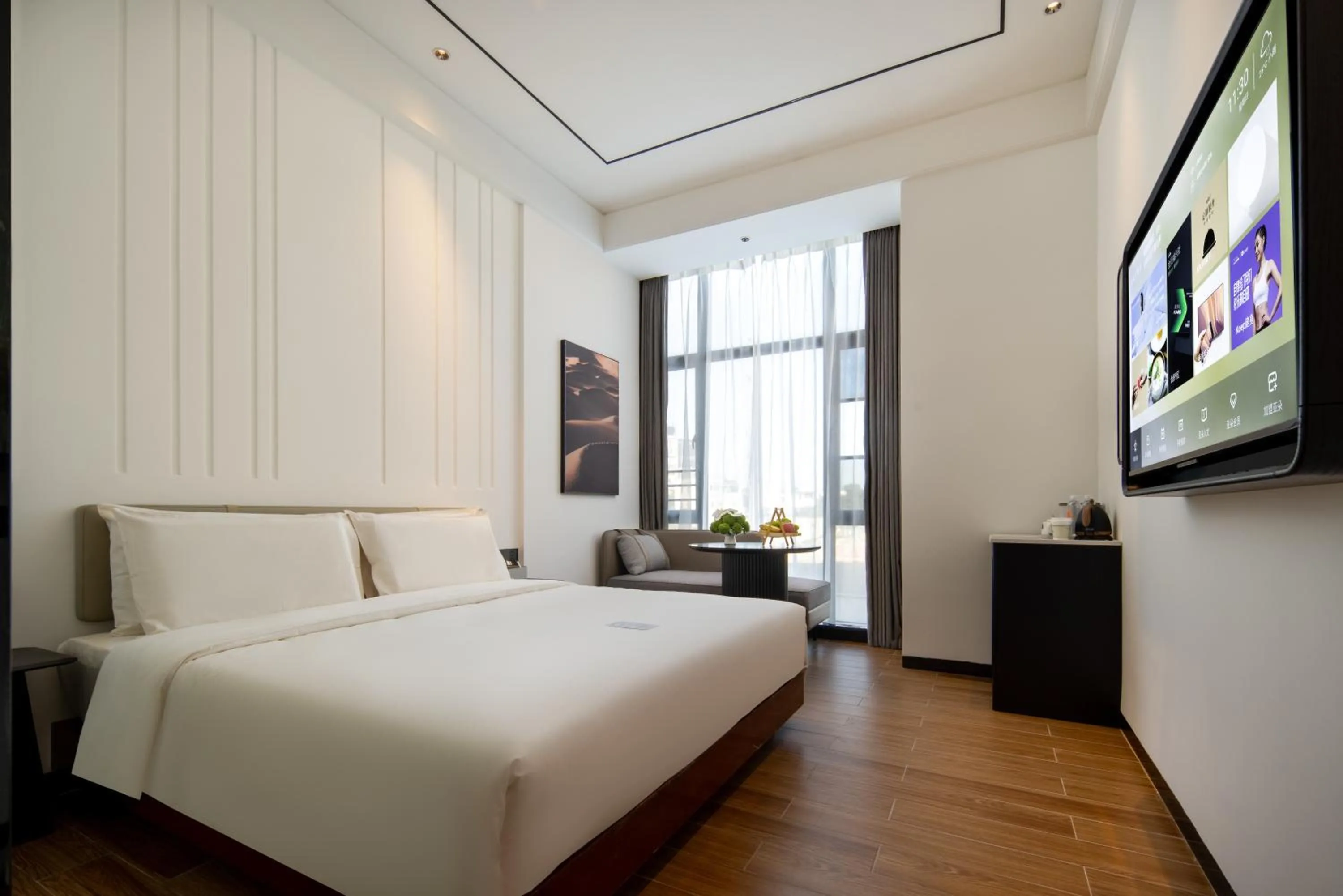 Bed in Atour X Hotel Shenzhen Dapeng Jiaochangwei