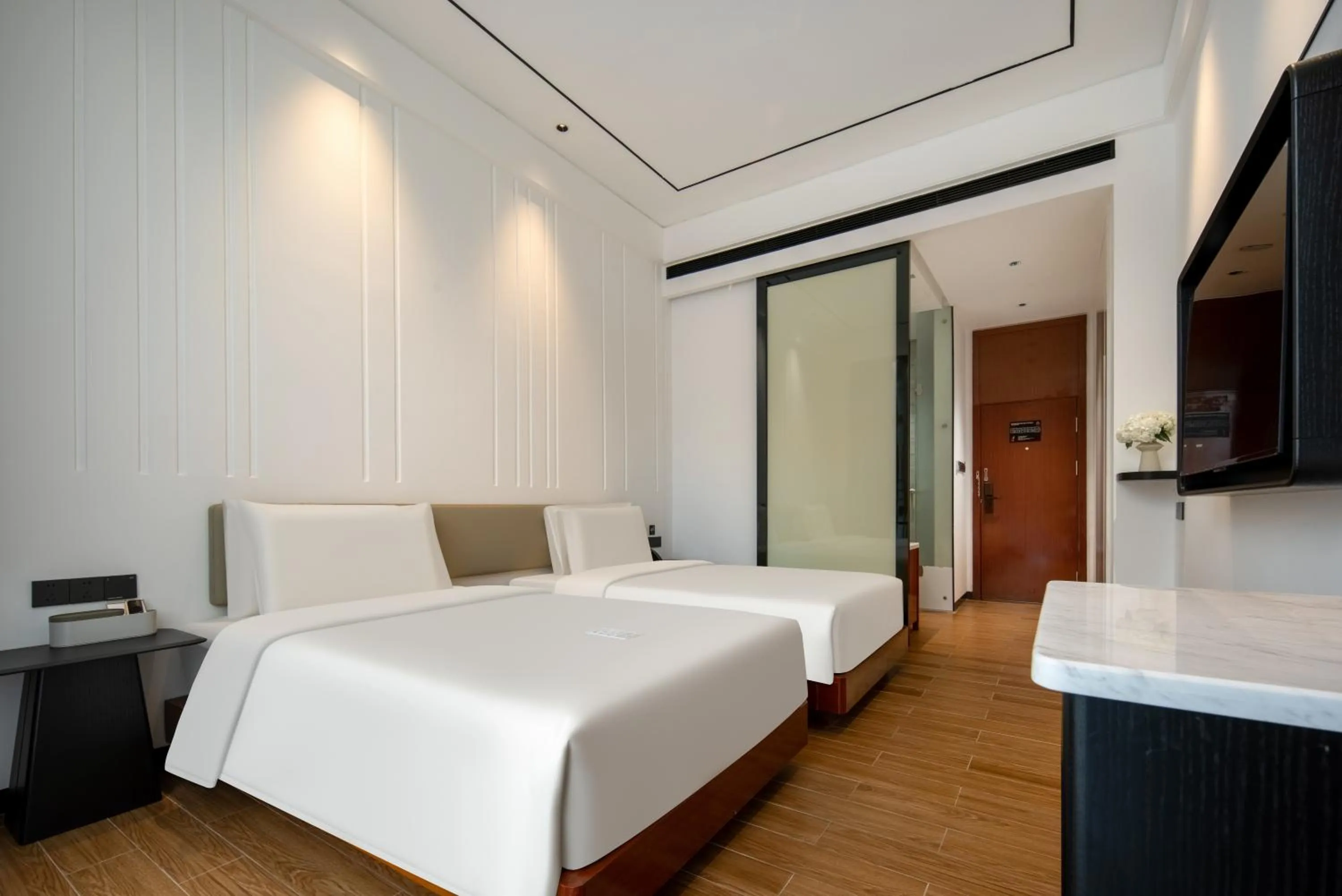 Bed in Atour X Hotel Shenzhen Dapeng Jiaochangwei
