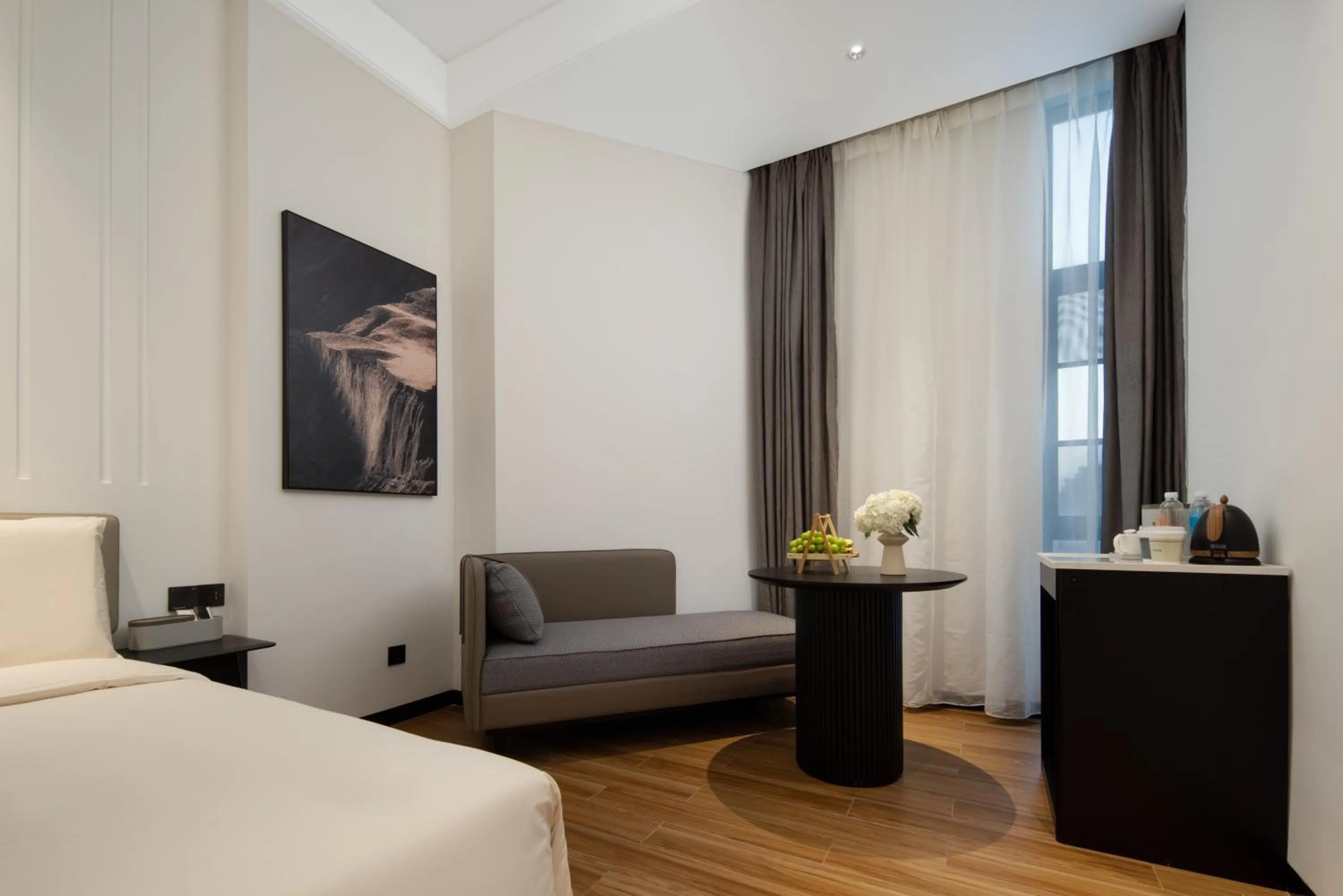 Bed in Atour X Hotel Shenzhen Dapeng Jiaochangwei