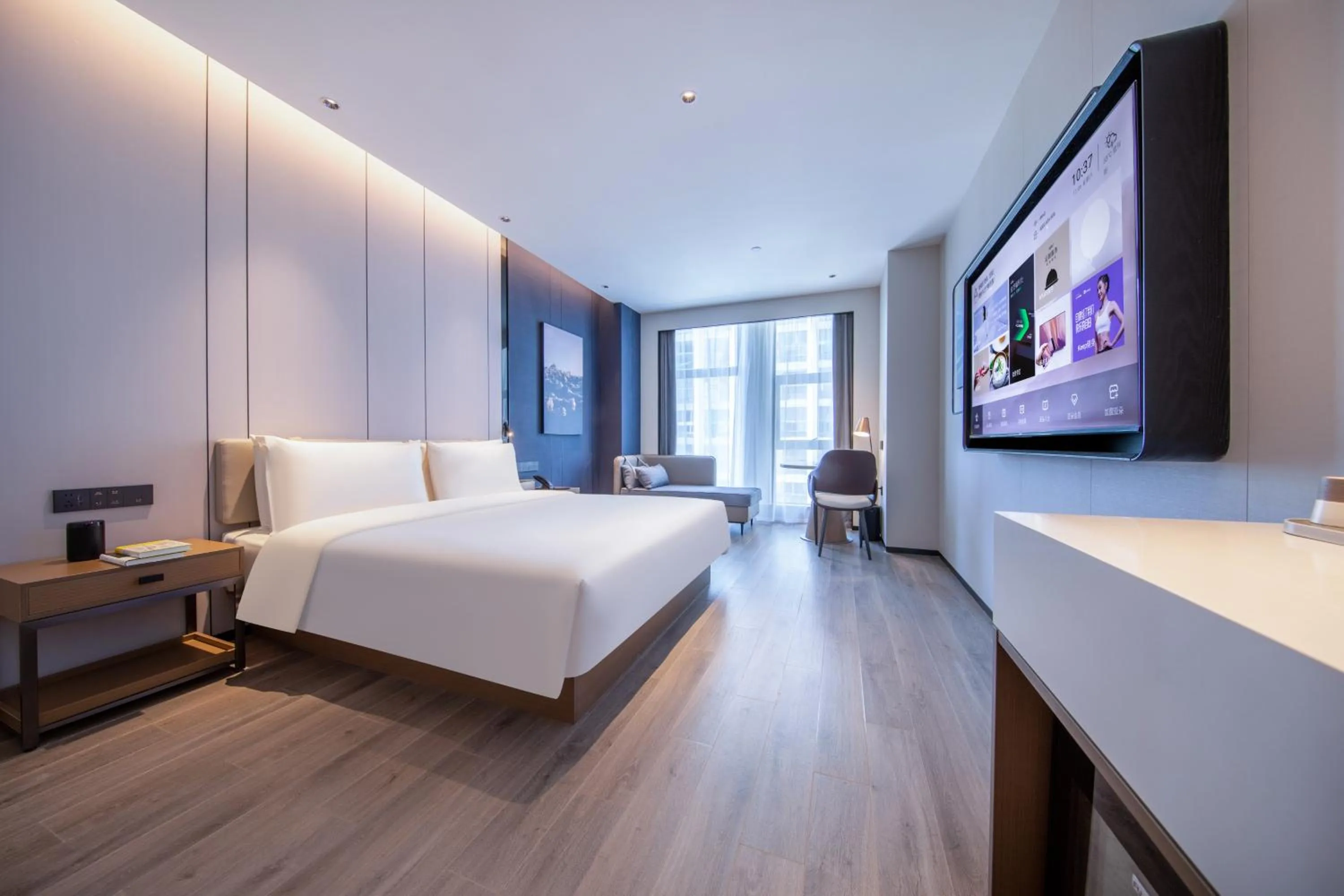 Bed in Atour Hotel Haikou Binhai Avenue Xixiu Beach