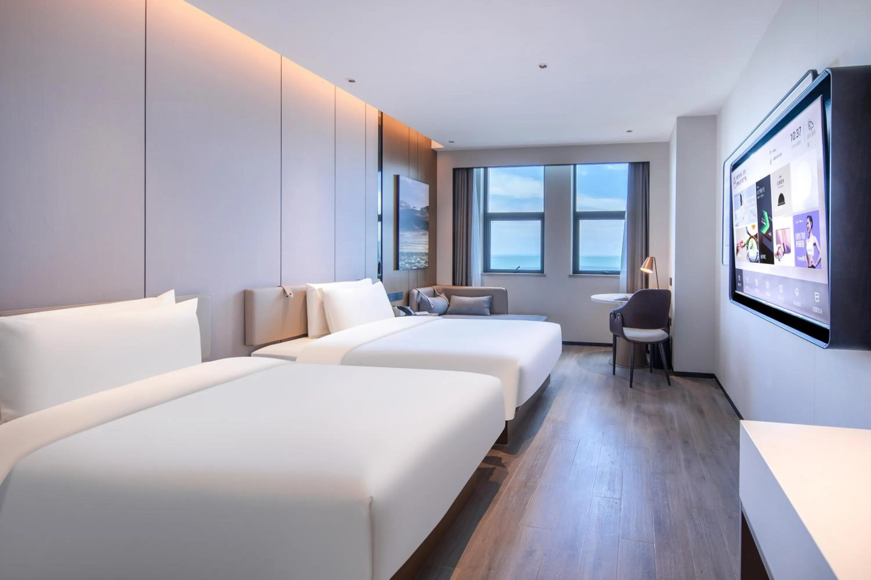 Bed in Atour Hotel Haikou Binhai Avenue Xixiu Beach