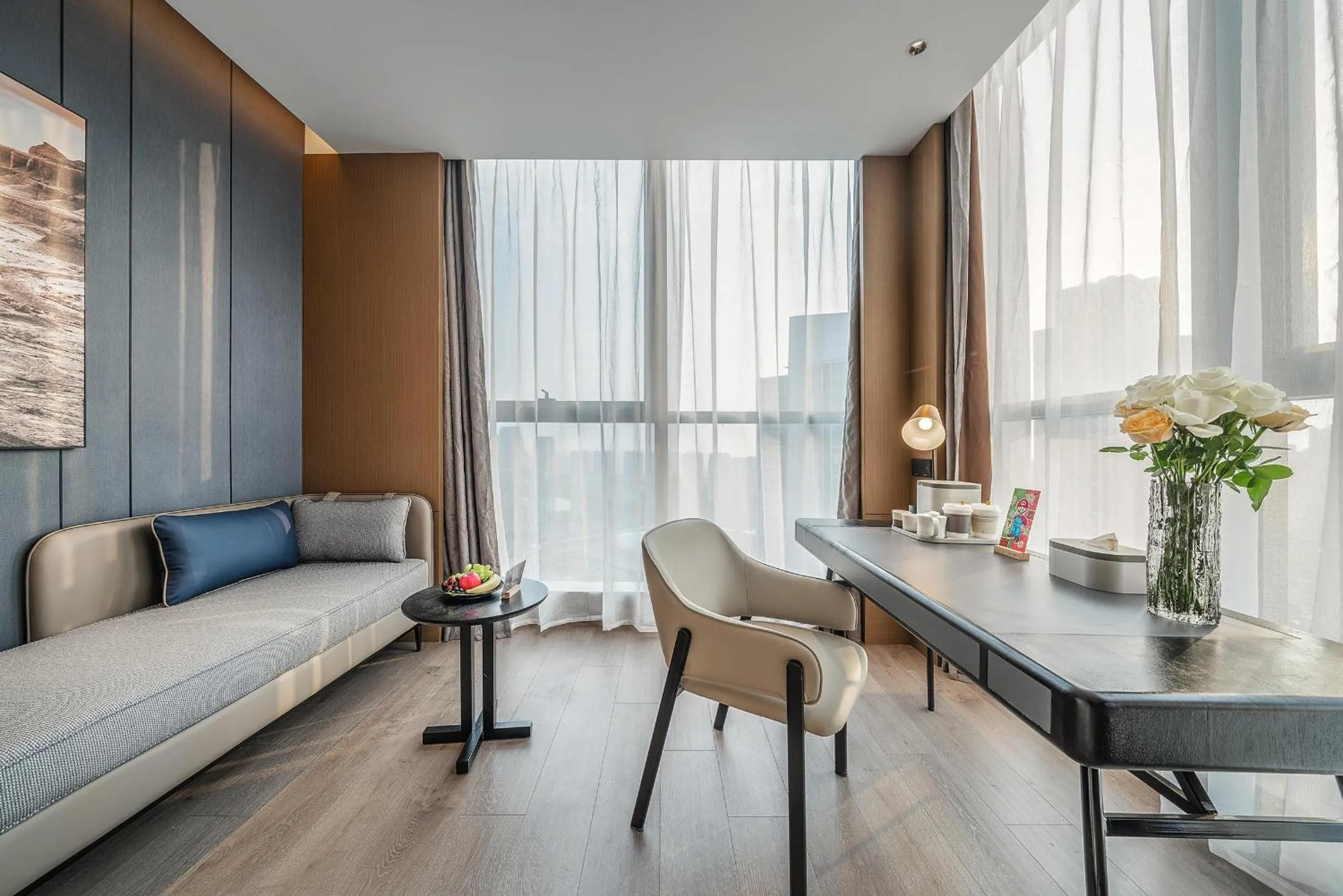 Seating area in Atour Hotel Chongqing Liangjiang District Jinke Center