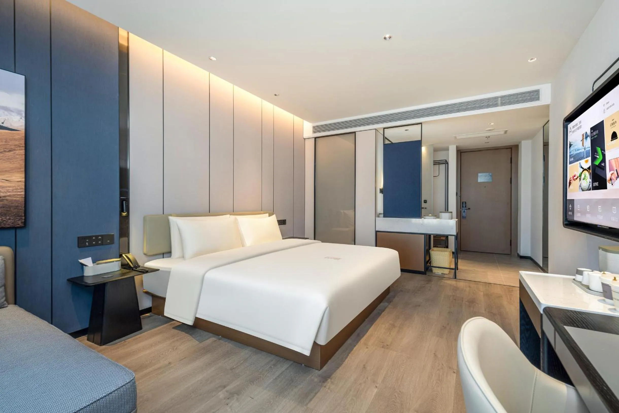 Bed in Atour Hotel Taizhou Linhai Toumen Port