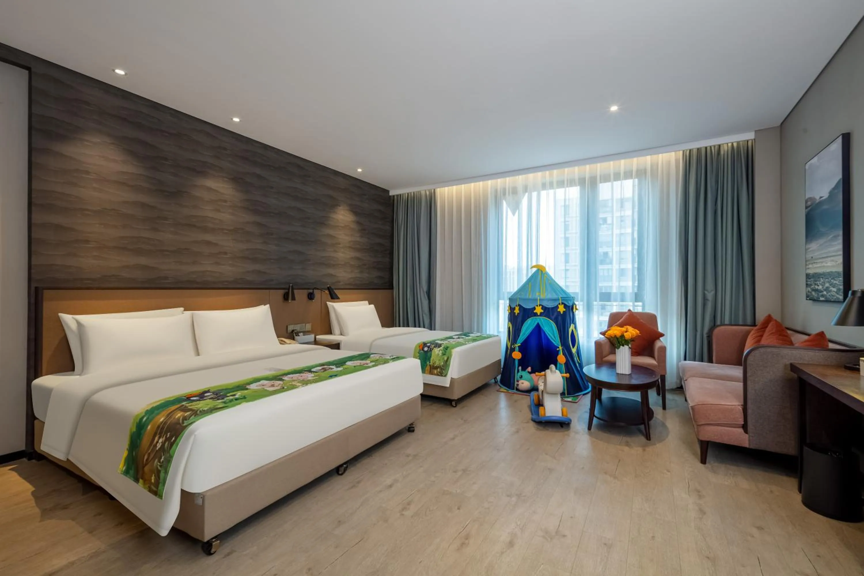 Photo of the whole room, Bed in Atour X Hotel Suzhou Xiangcheng Vigorous Island Subway Station