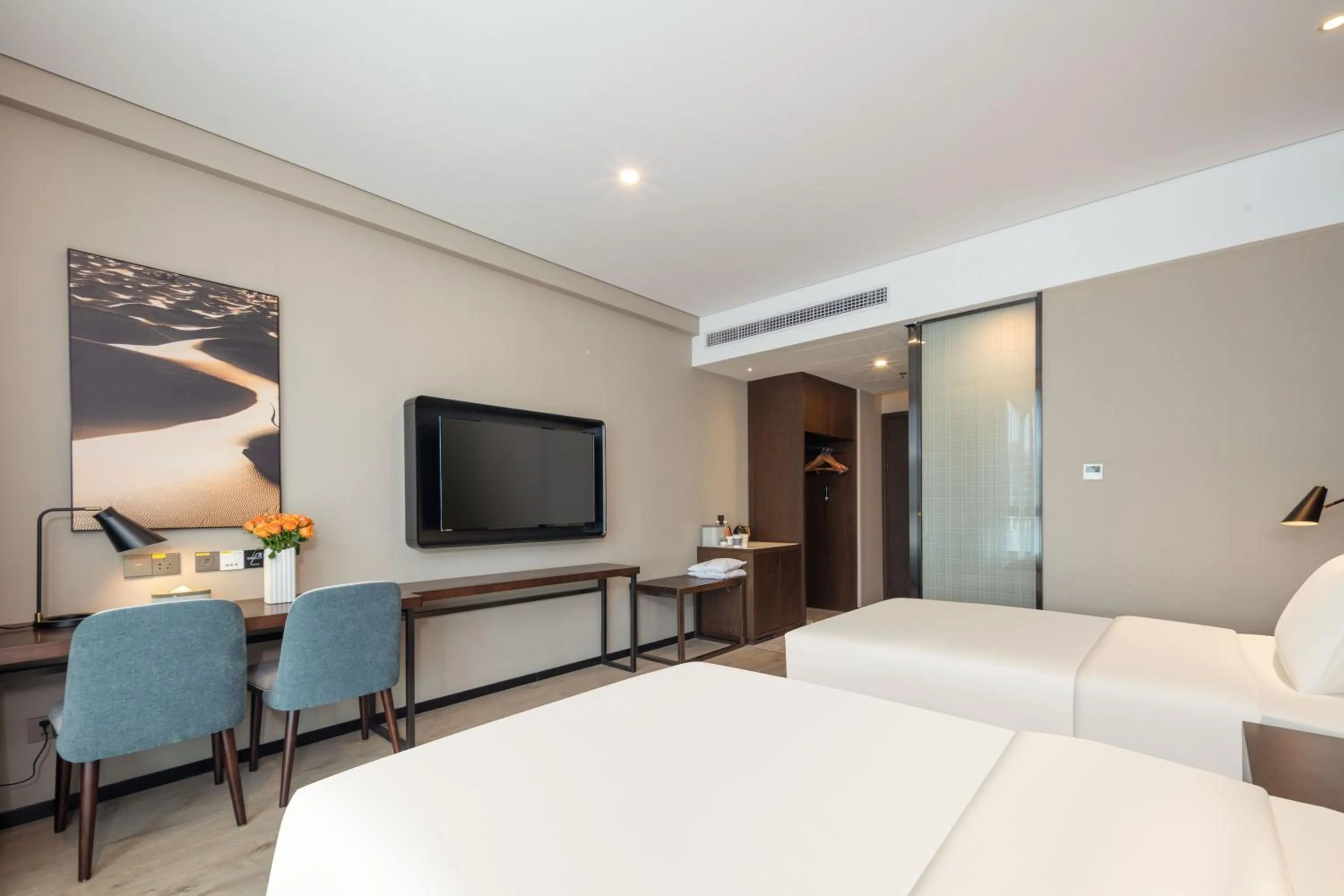 Bed in Atour X Hotel Suzhou Xiangcheng Vigorous Island Subway Station