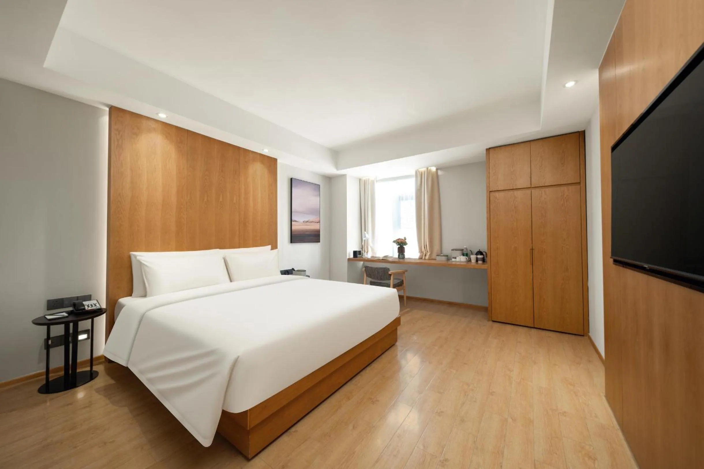 Bed in Atour X Hotel Wuxi Binhu Sports Center