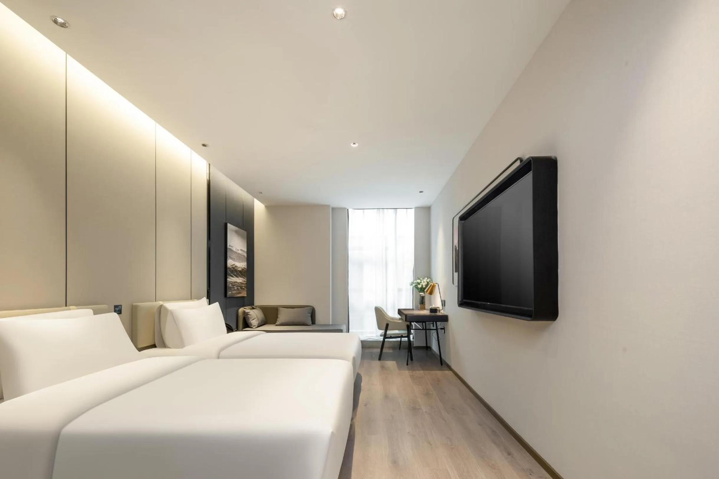 Bed in Atour Hotel Luqiao Taizhou