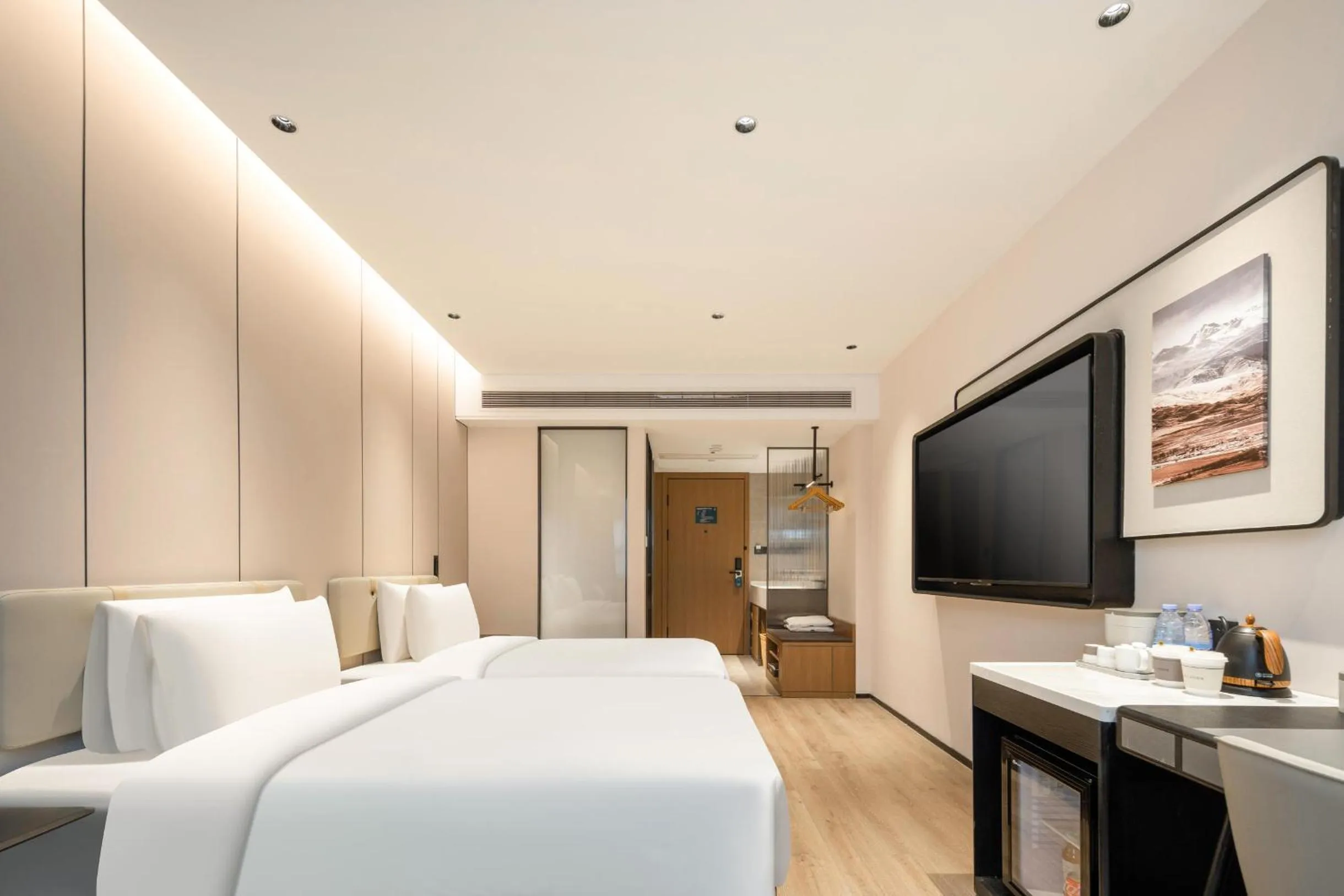 Bed in Atour Hotel Fuzhou Jinshan Aegean Sea