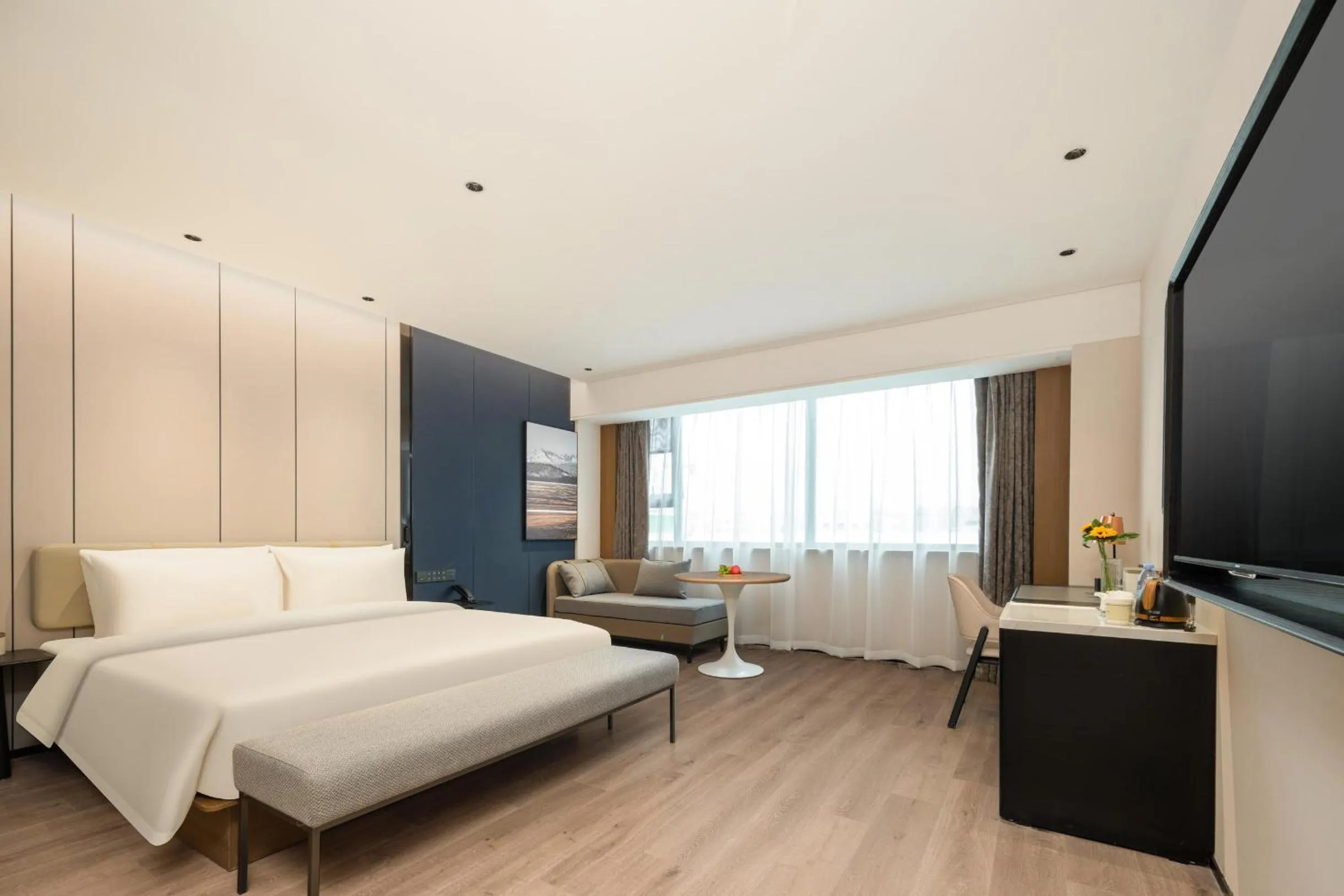 Bed in Atour Hotel Fuzhou Jinshan Aegean Sea