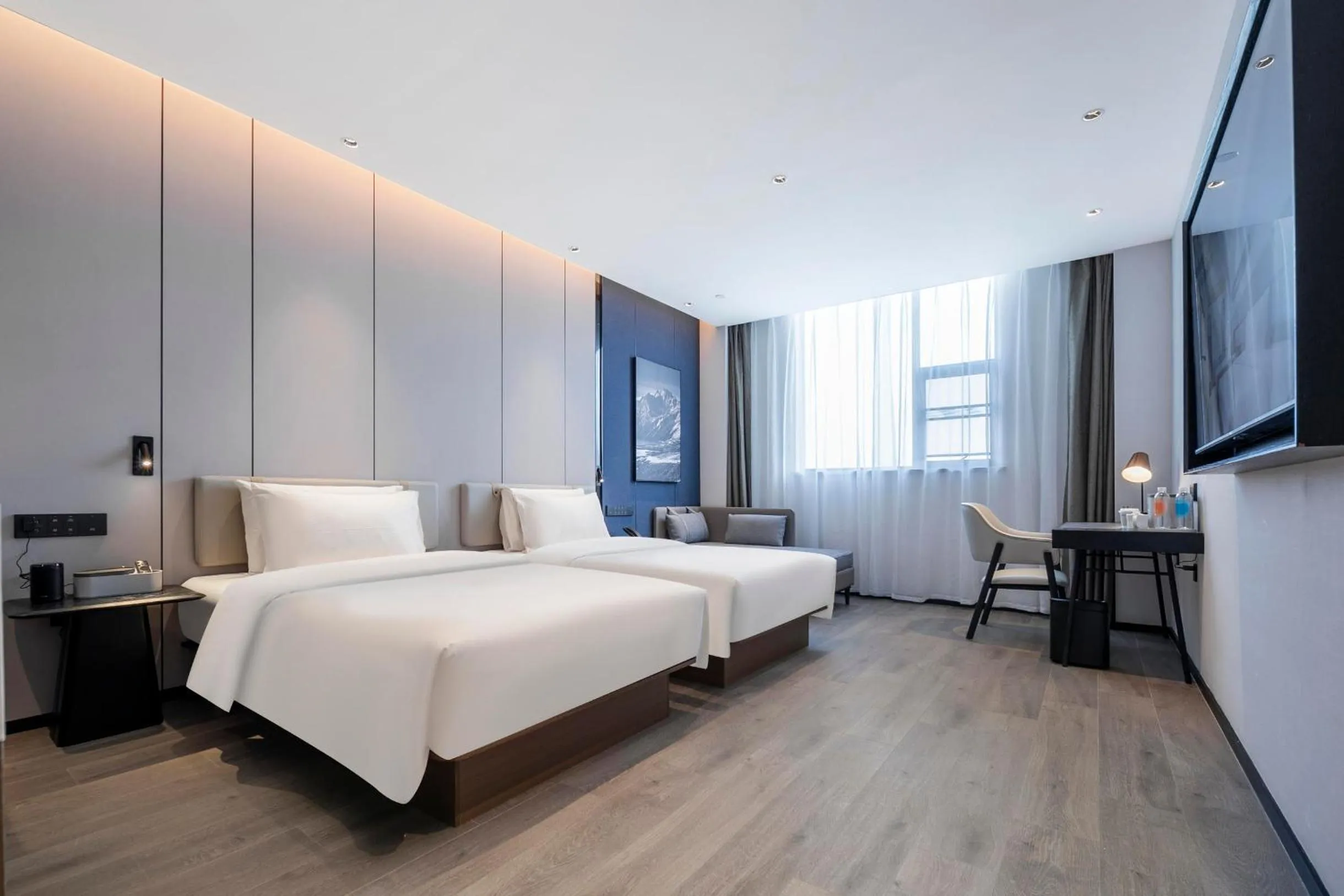 Bed in Atour Hotel Huaihua High-Speed South Railway Station