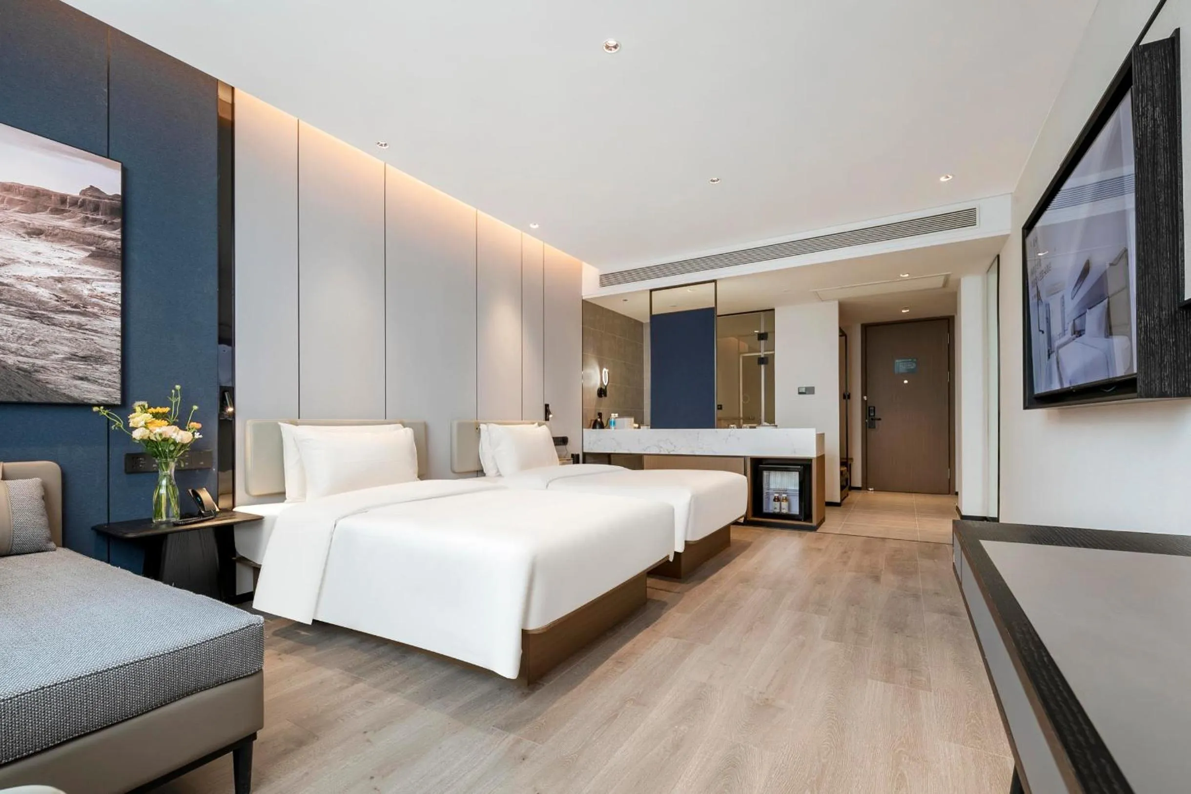 Bed in Atour Hotel Huaihua High-Speed South Railway Station