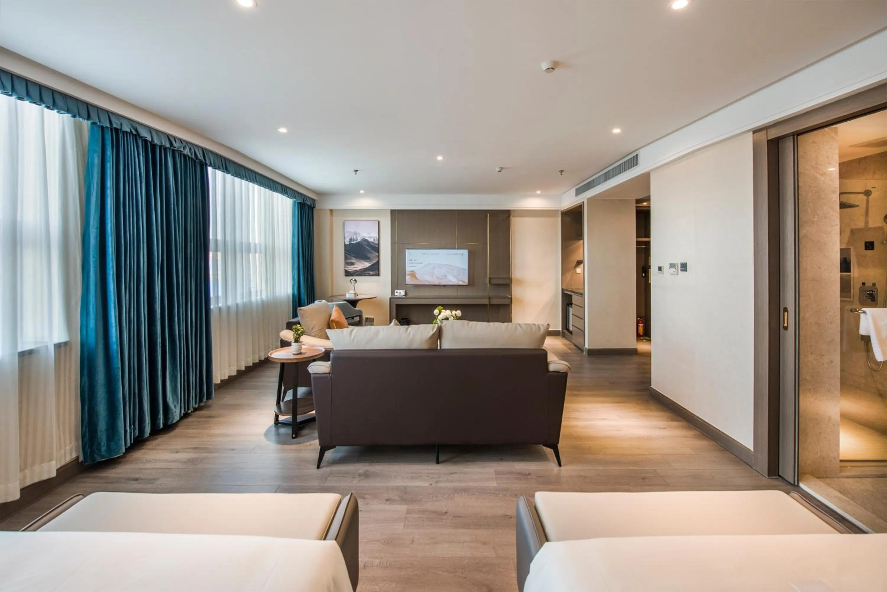 Bed in Atour X Hotel Yangjiang Jiangcheng Junyi Plaza