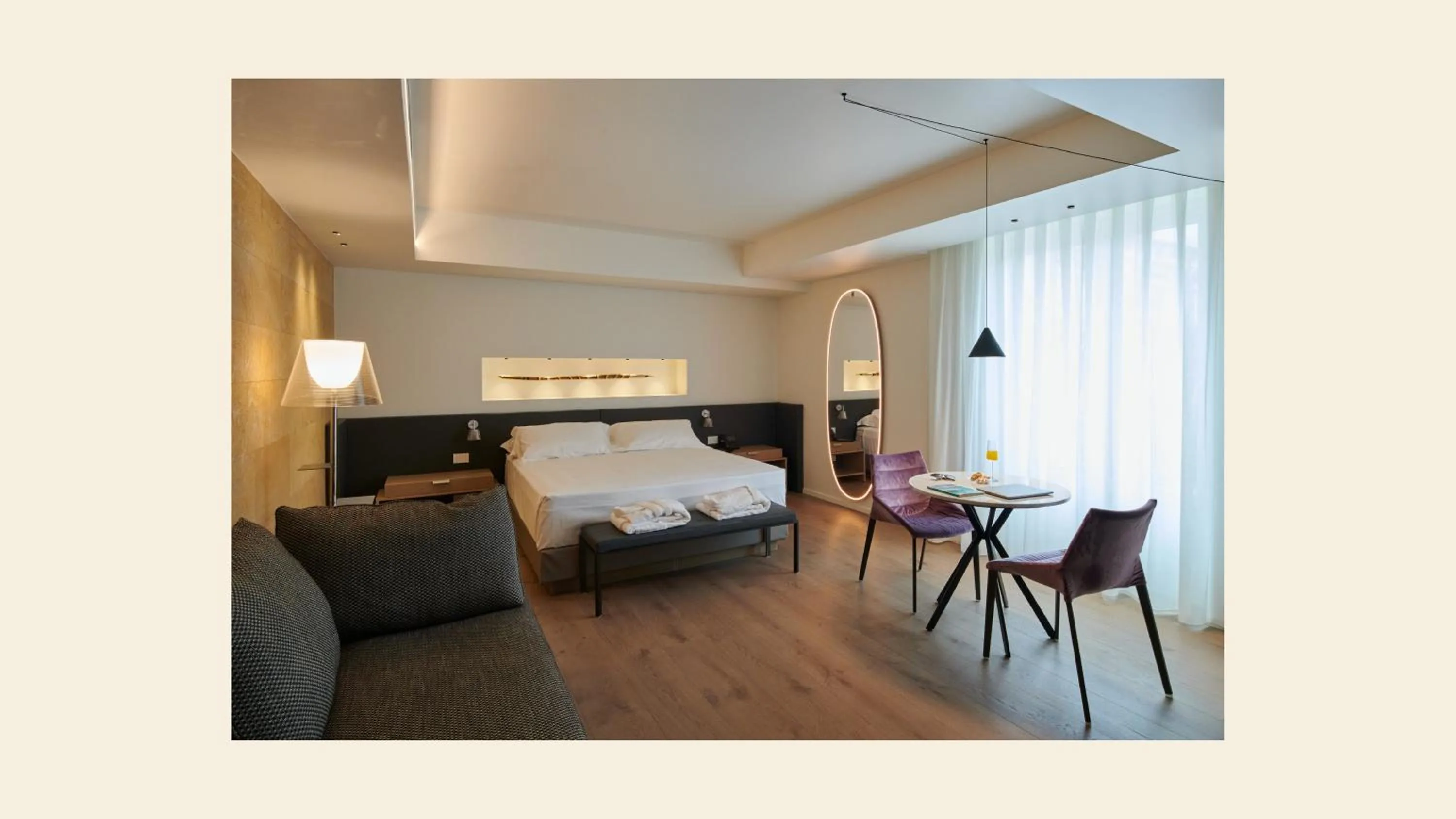 Photo of the whole room, Bed in Palazzo Sangiorgio