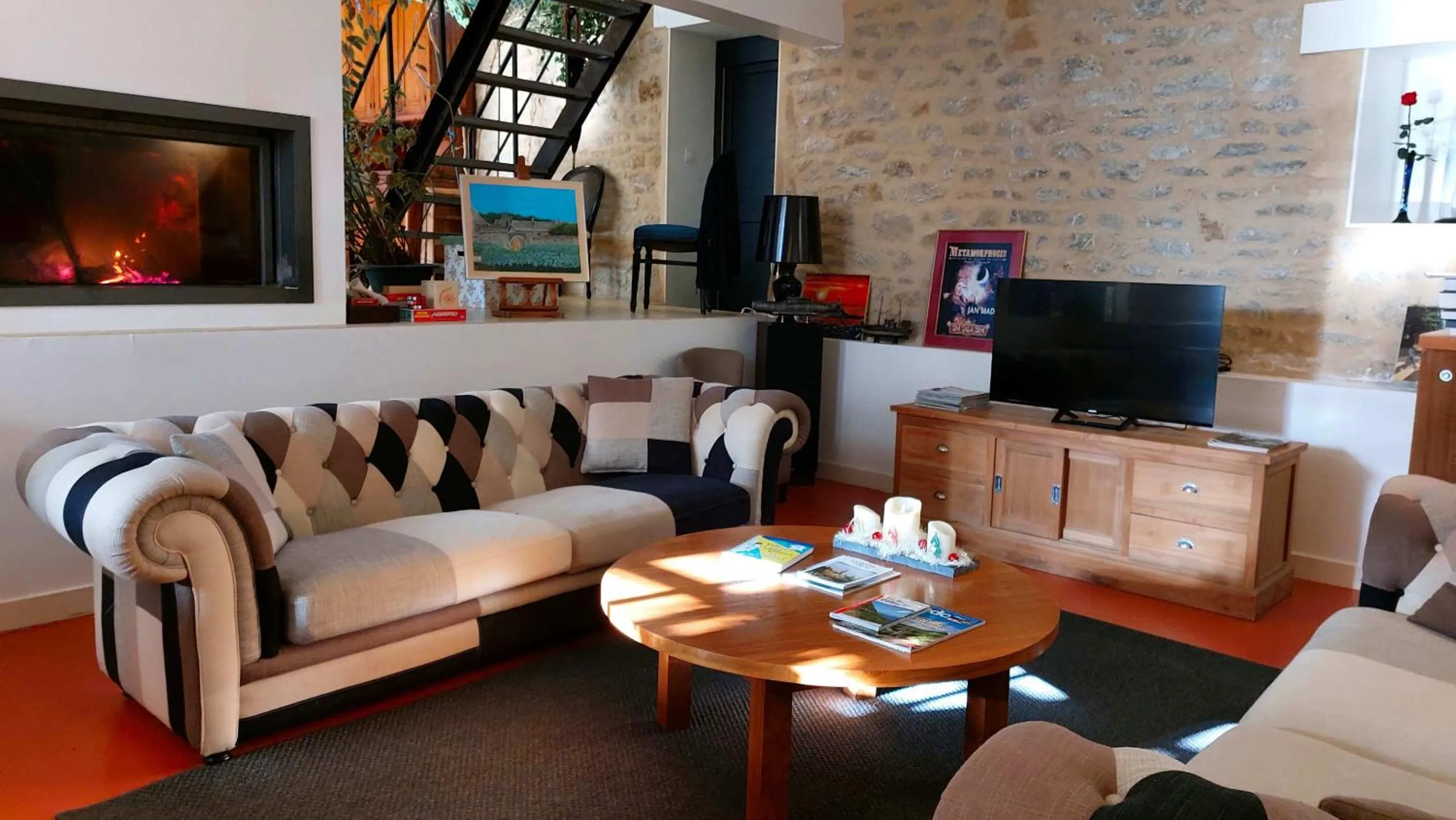 Living room in Laiterie de Tocqueville B&B