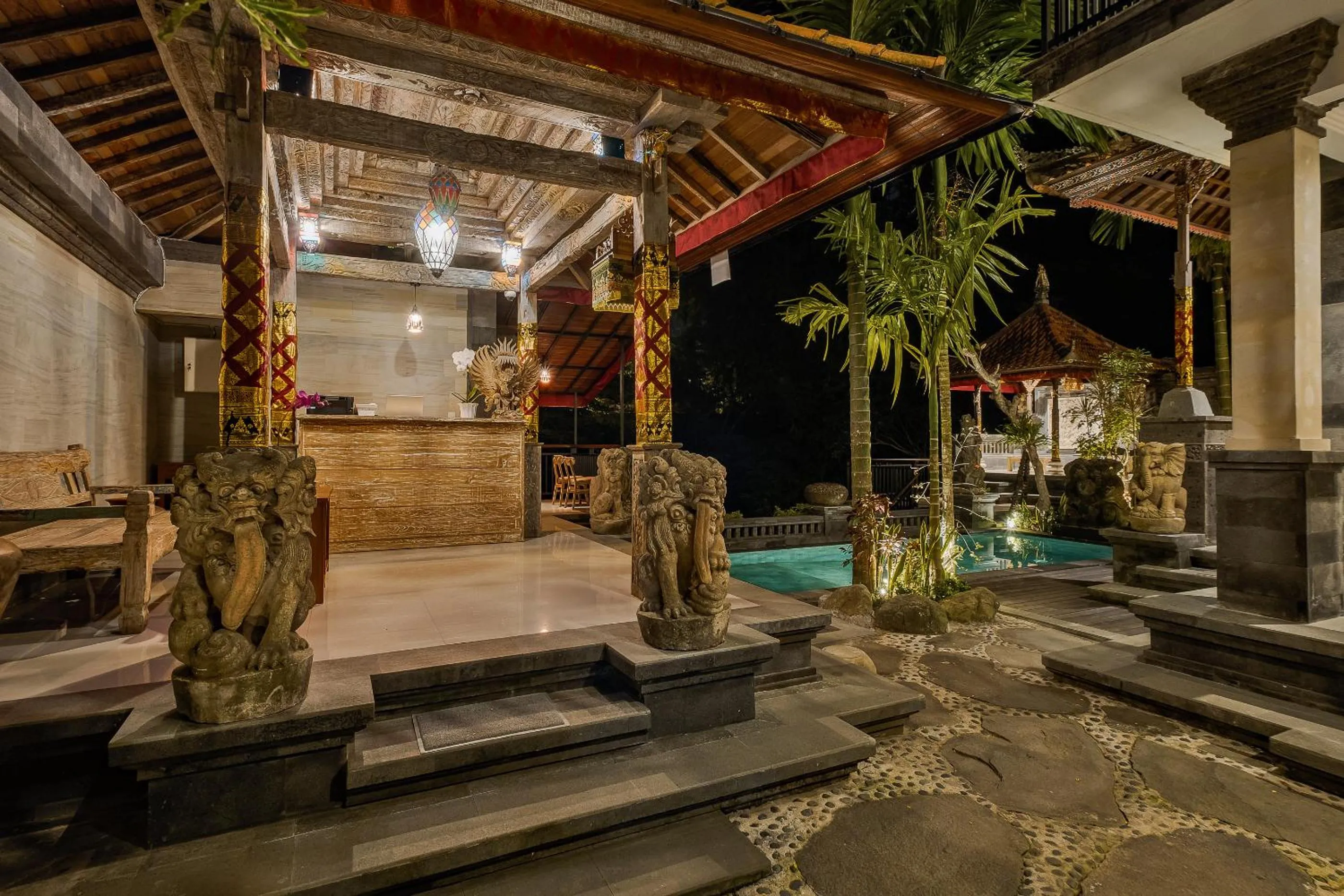 Lobby or reception in Tigata Ubud Cottage