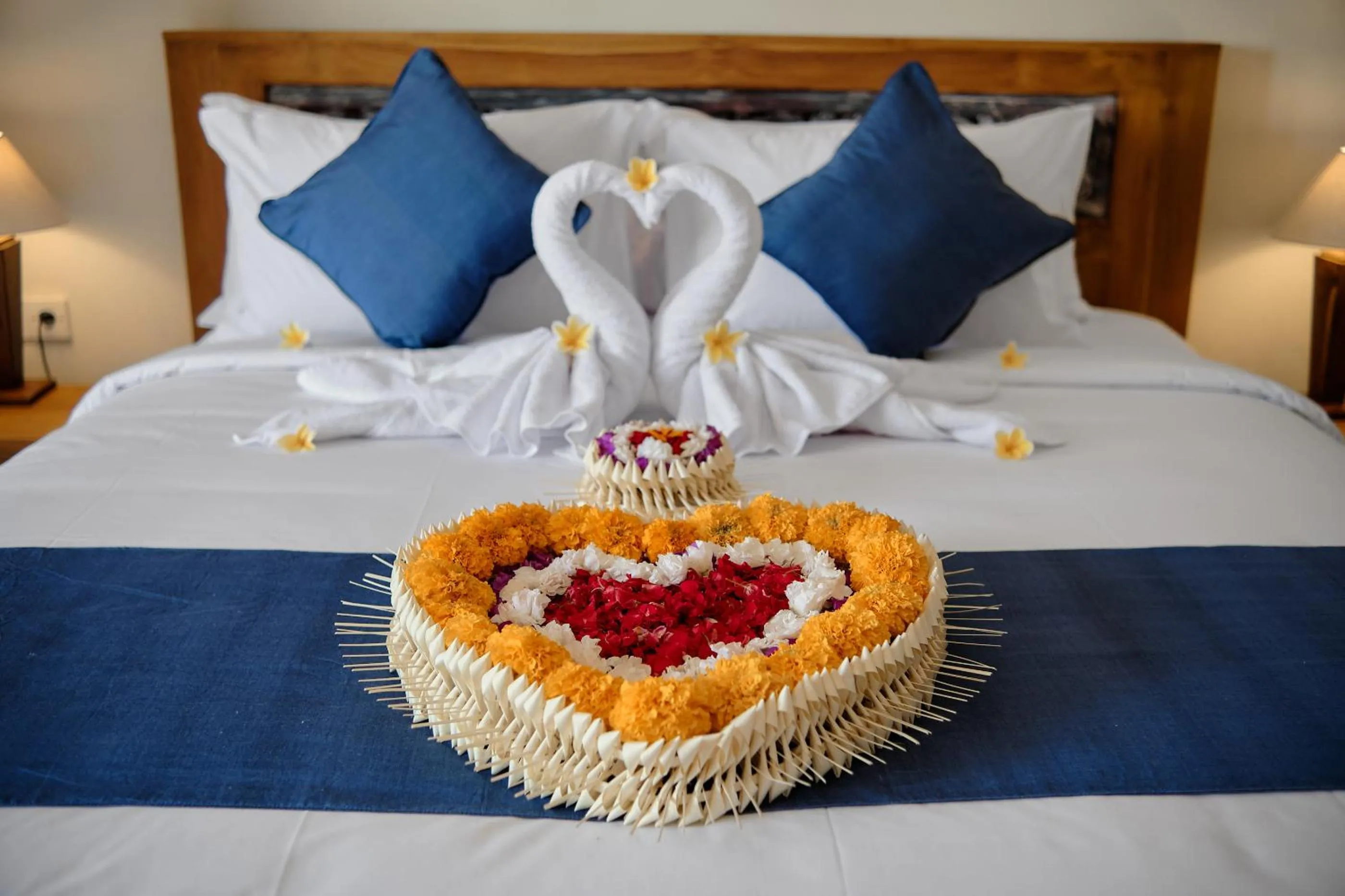 Bed in Tigata Ubud Cottage