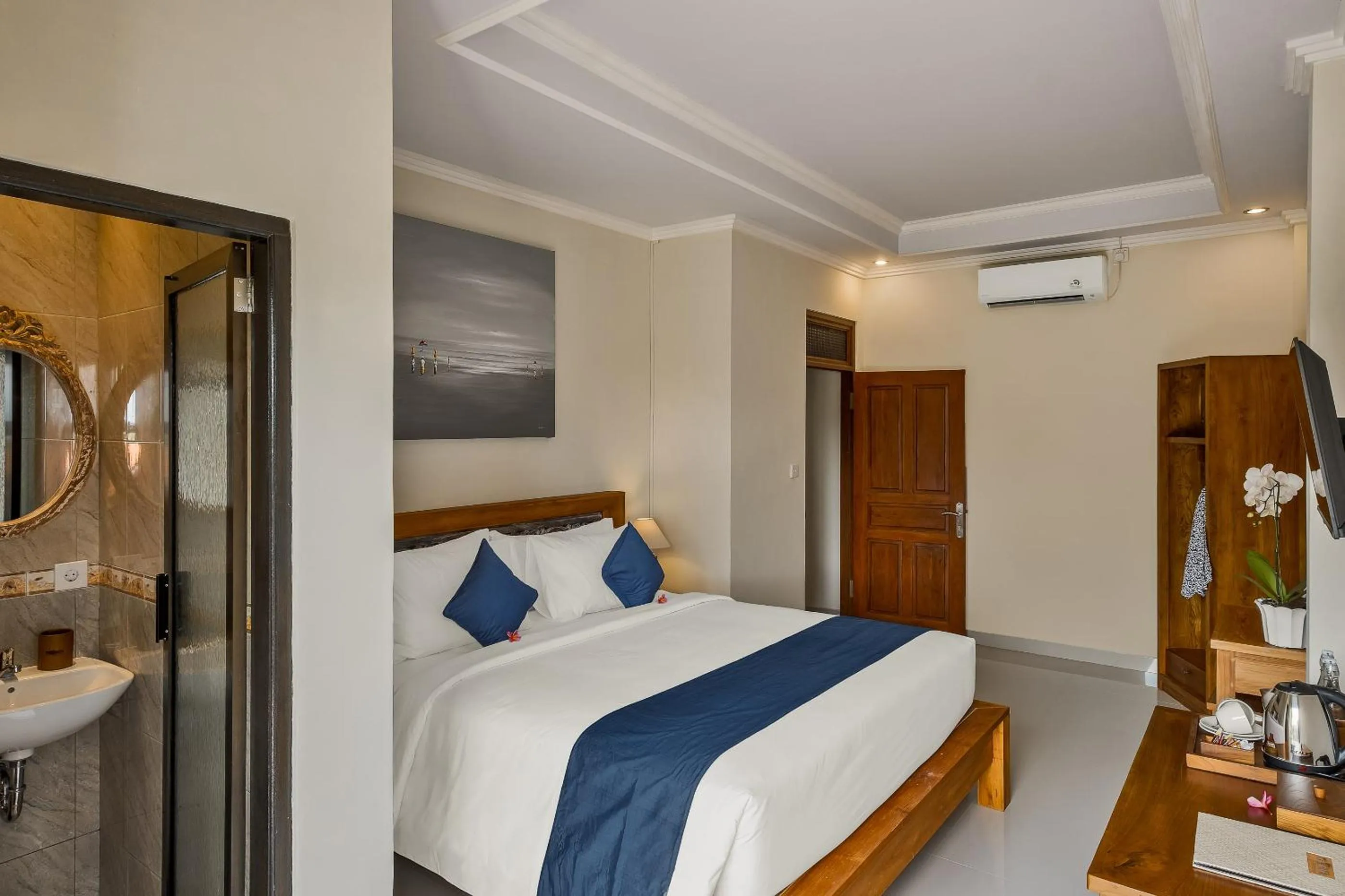 Bed in Tigata Ubud Cottage