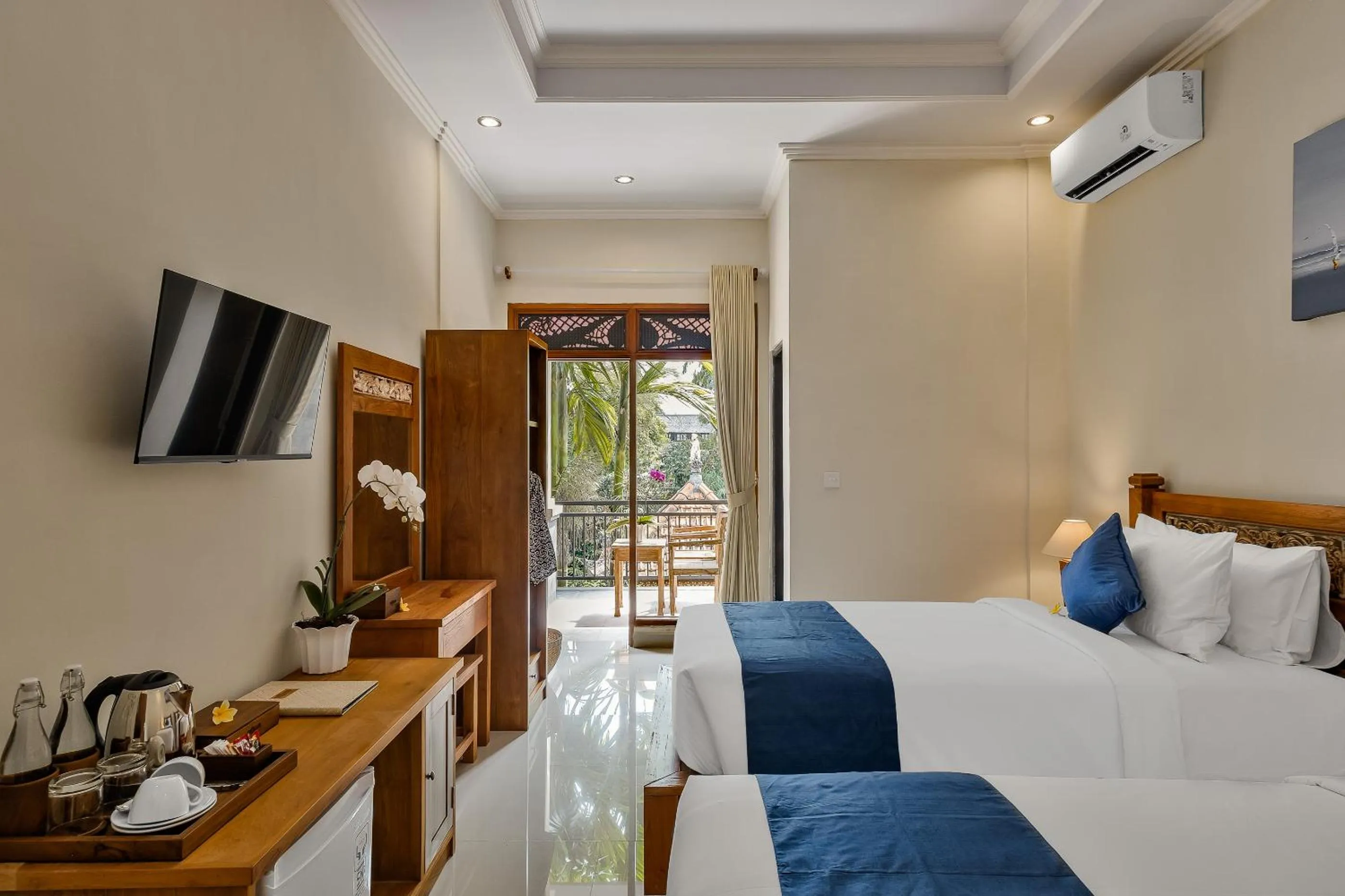 Bed in Tigata Ubud Cottage