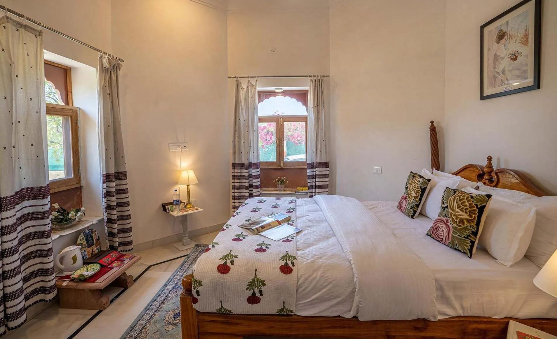 Bedroom, Bed in Castle Oodeypore A Boutique stay Udaipur