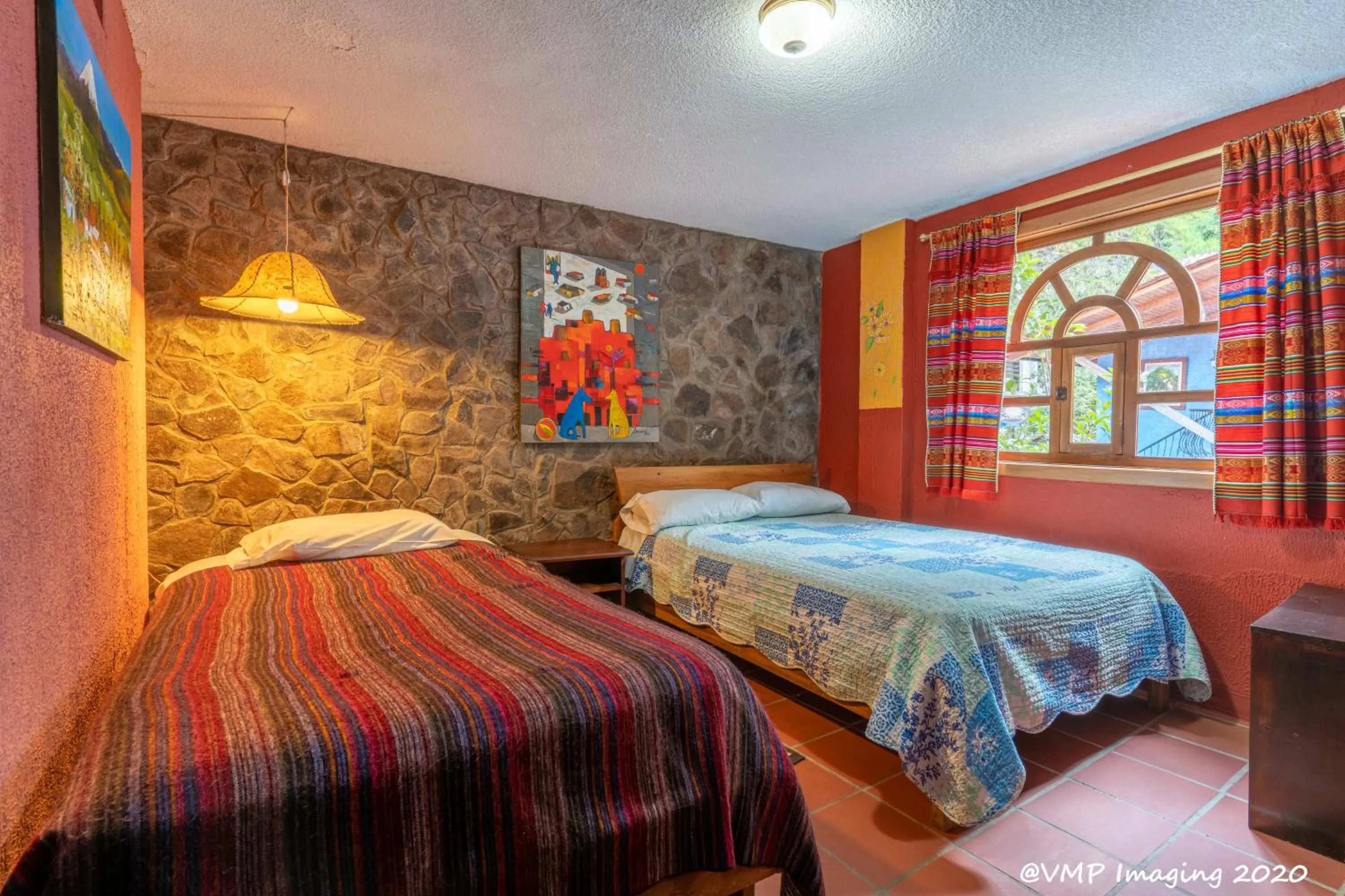 Mountain view, Bed in La Posada Del Arte