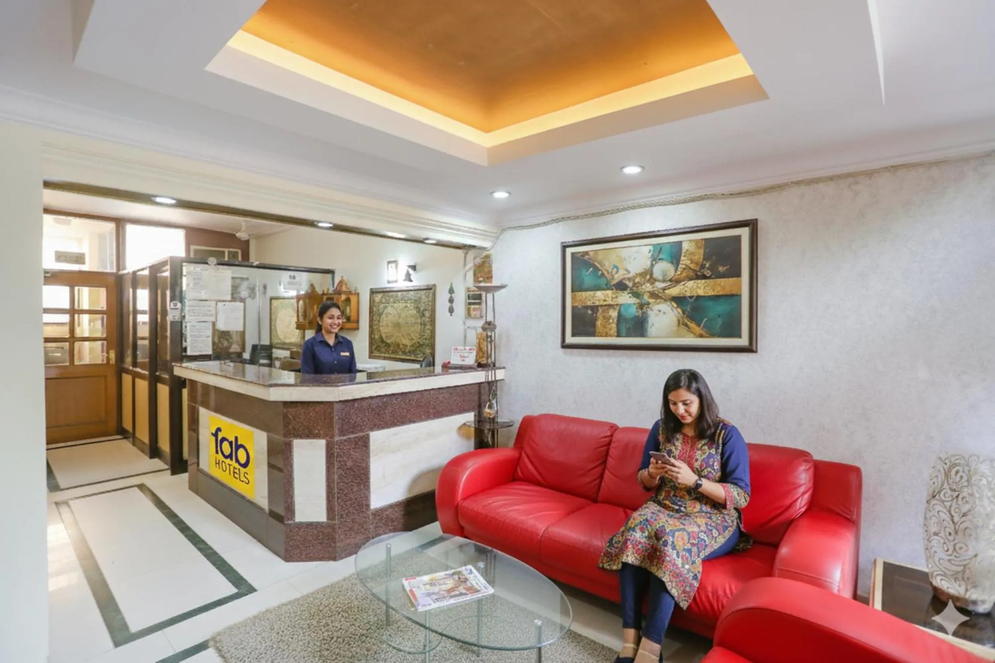 Lobby or reception in FabHotel Altus