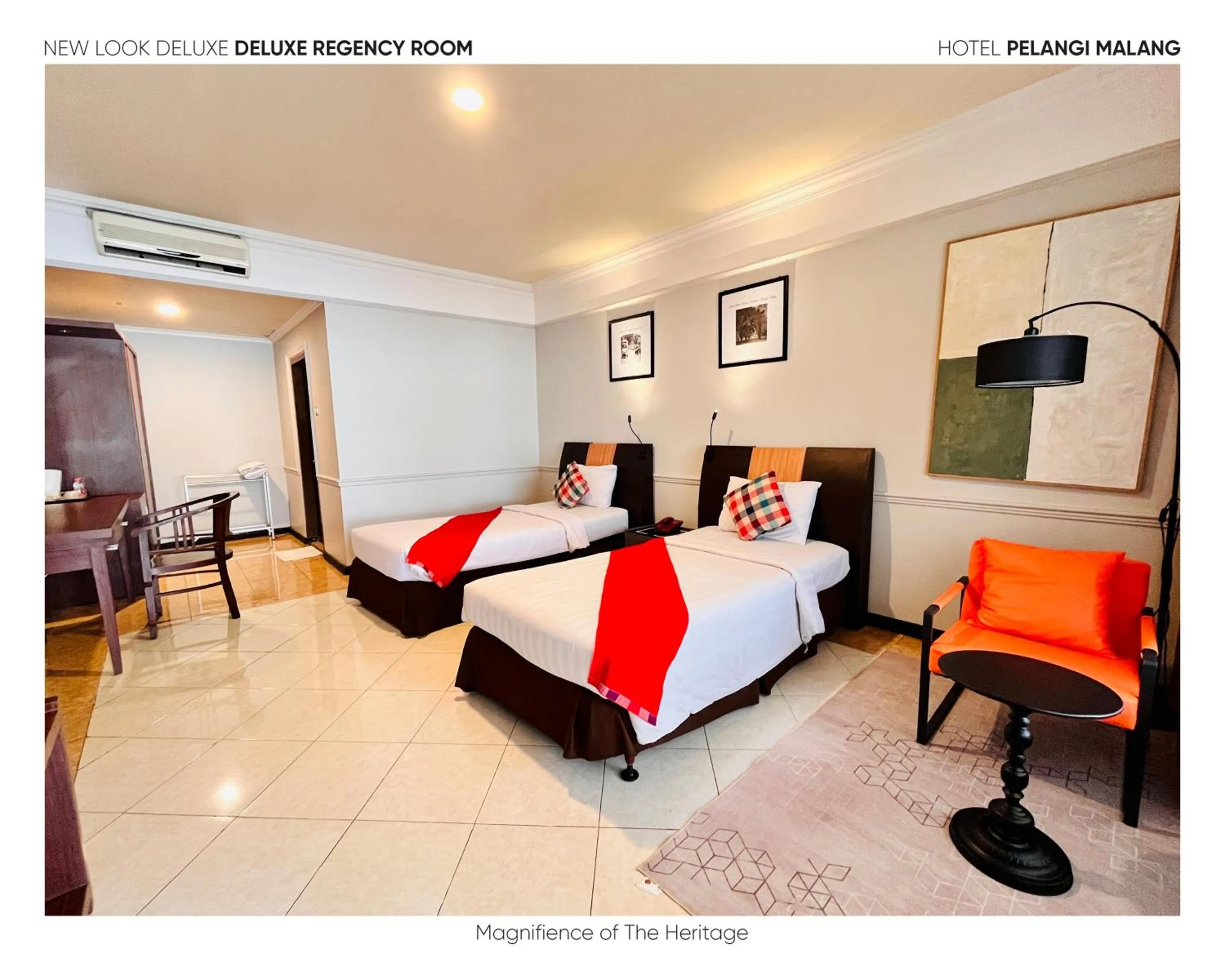 Bedroom, Bed in Hotel Pelangi Malang, Kayutangan Heritage