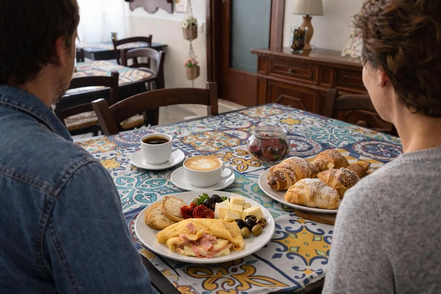 Continental breakfast in B&B Gi-Rosa Caltagirone