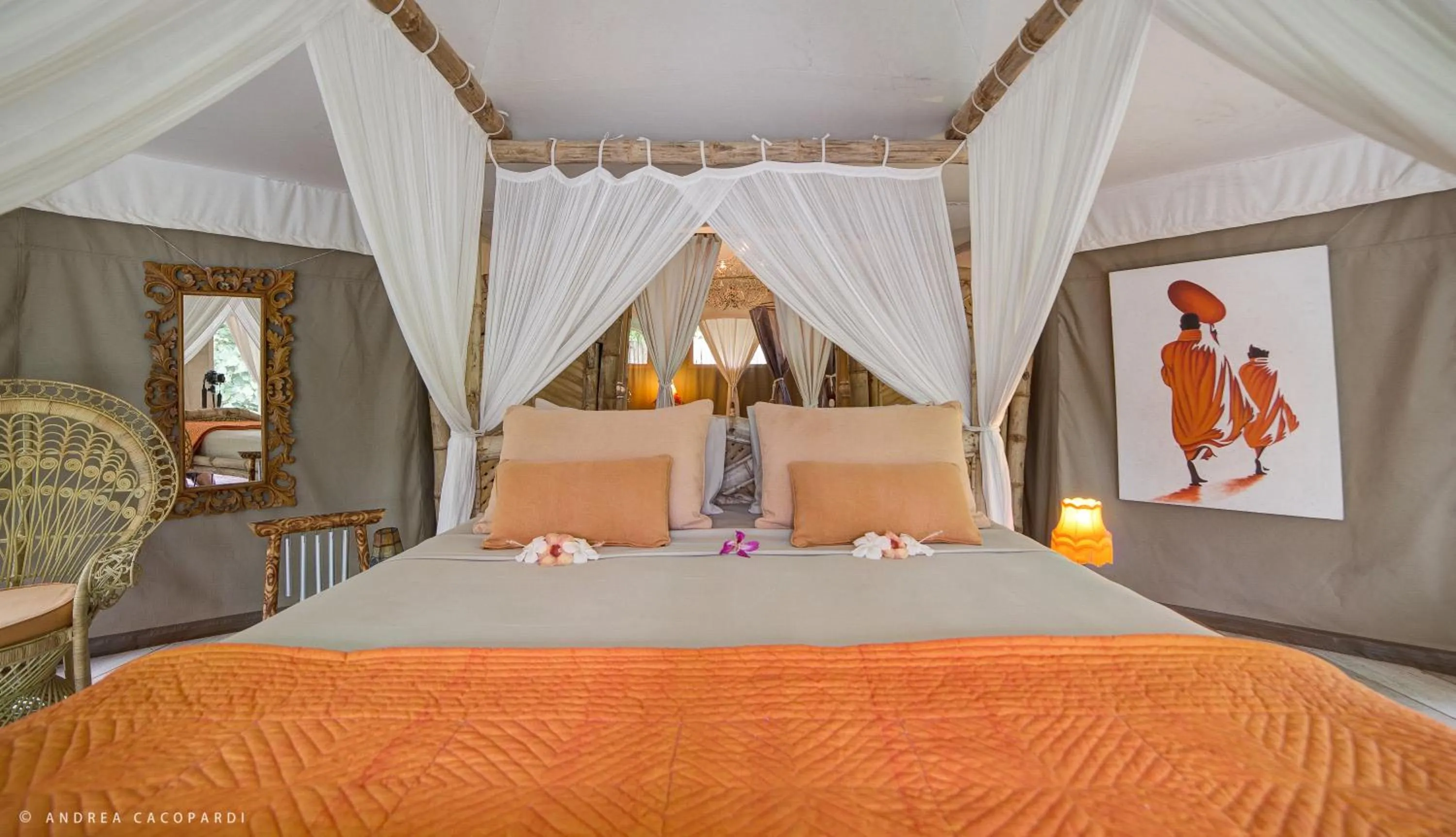 Bed in Sandat Glamping Tents