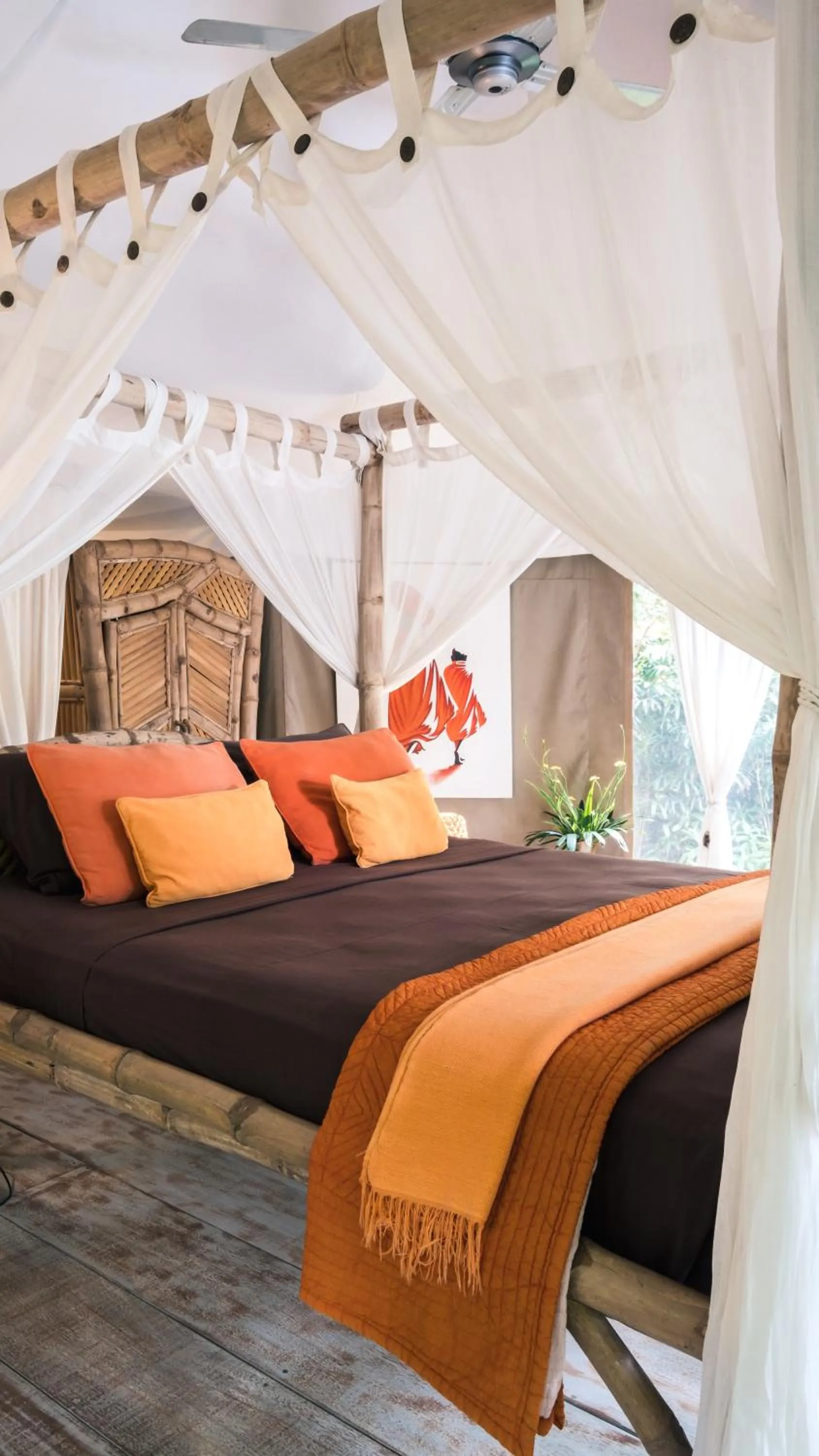 Bed in Sandat Glamping Tents