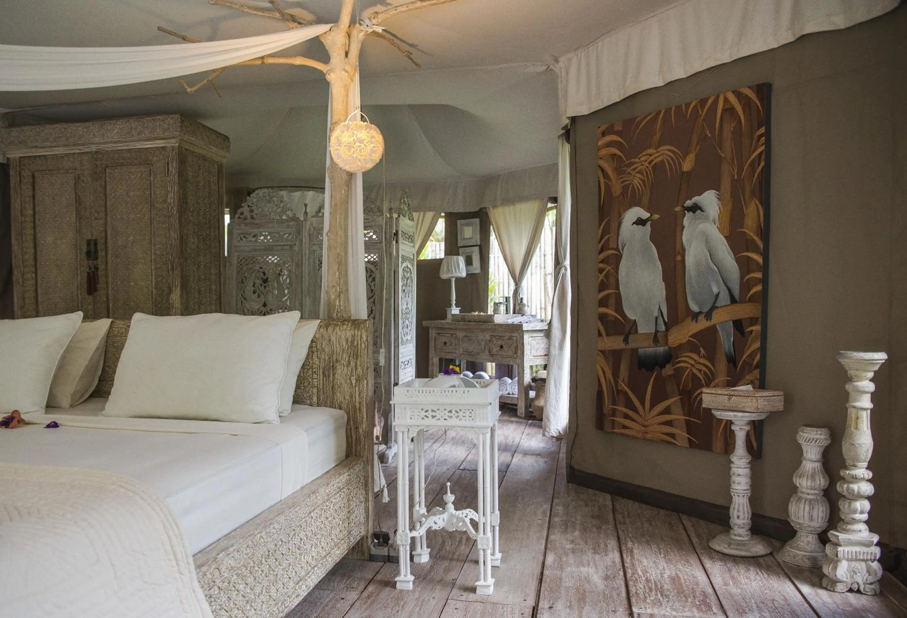 Bed in Sandat Glamping Tents