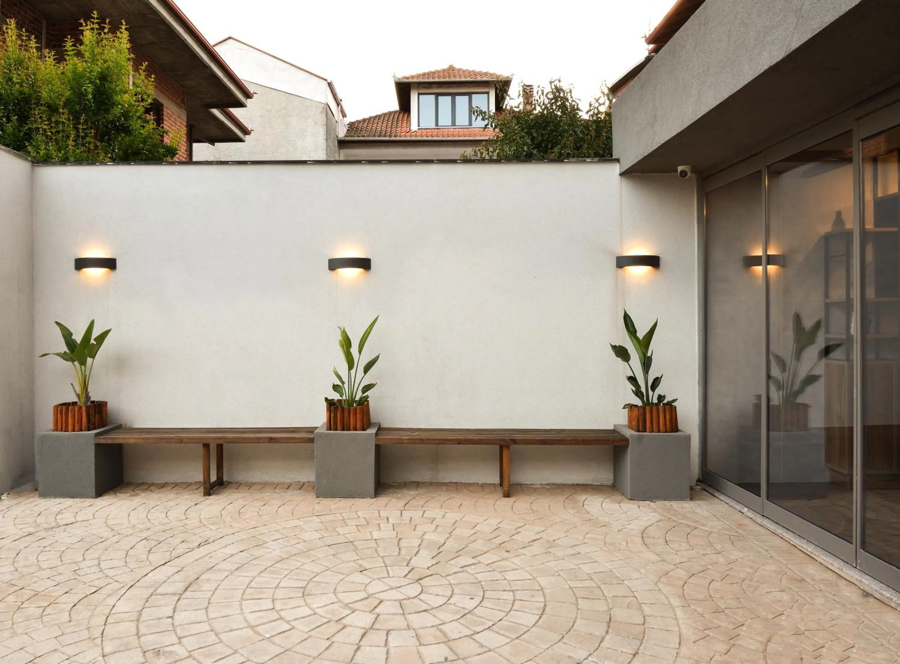 Patio in CORYLUS Luxury Rooms & Suites