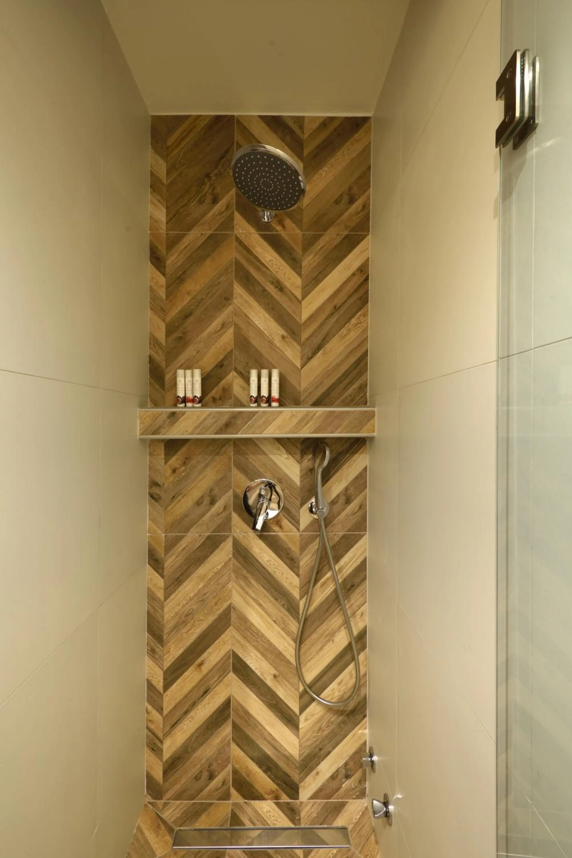 Shower in CORYLUS Luxury Rooms & Suites