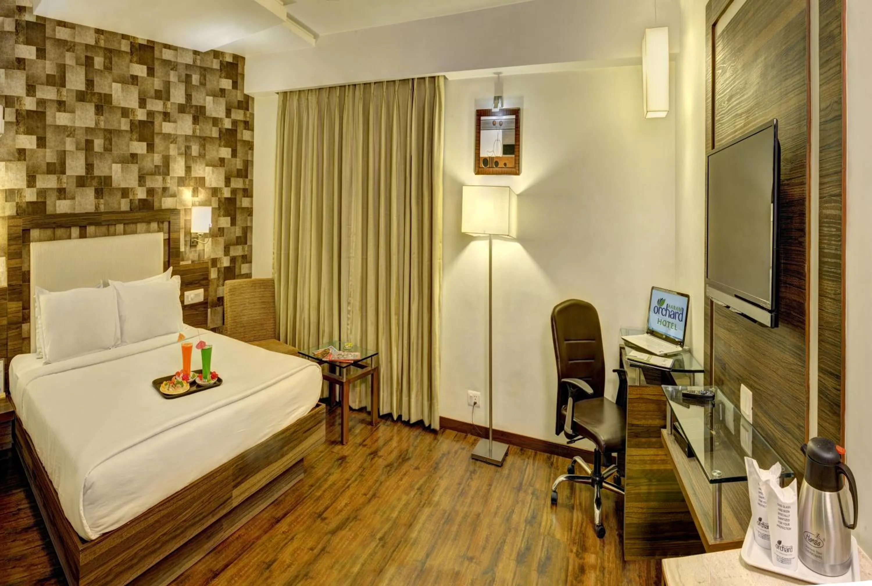 Bed in Hotel Aaram Orchard