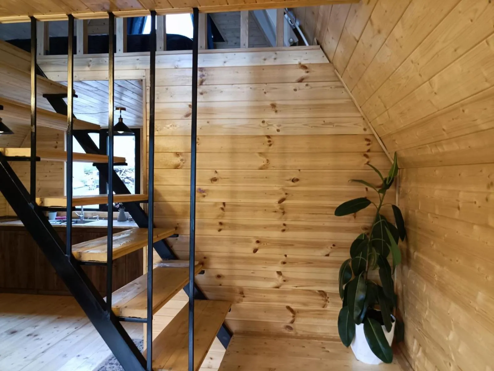 Inner courtyard view in Kazbegi Folk Cottages