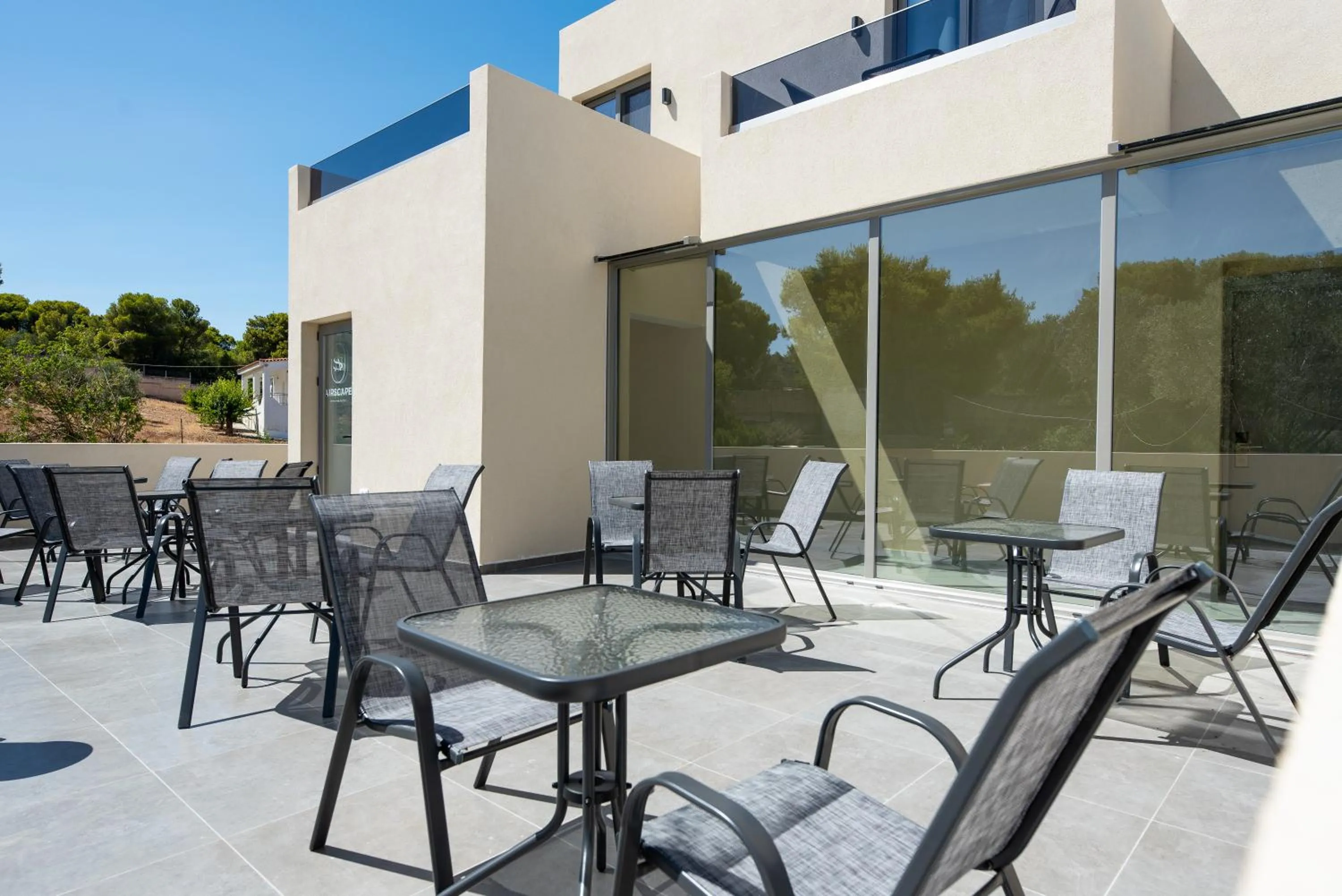 Patio in Airscape Hotel Free Shuttle From And To Athen's Airport