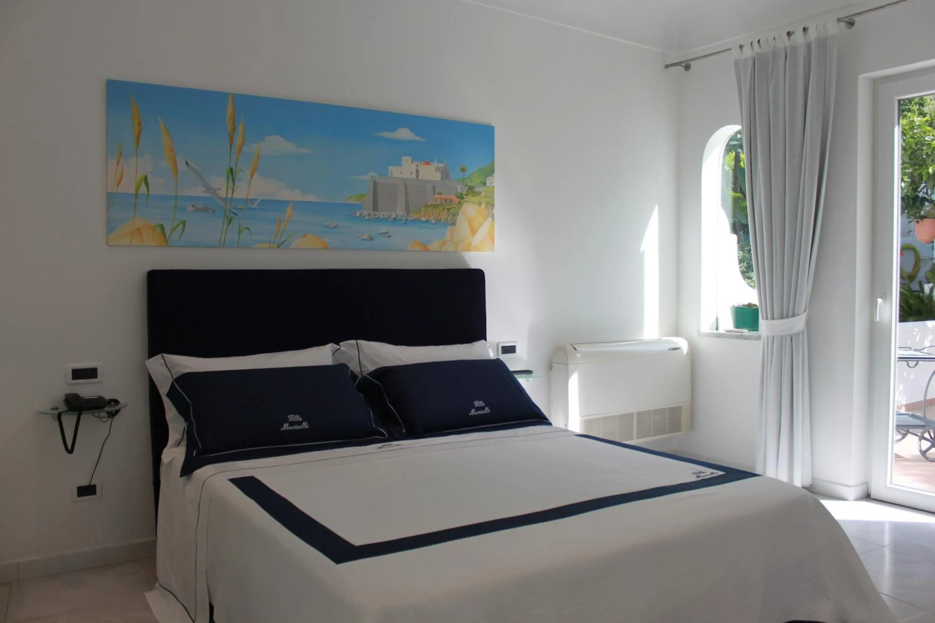 Bedroom, Bed in Villa Marinella