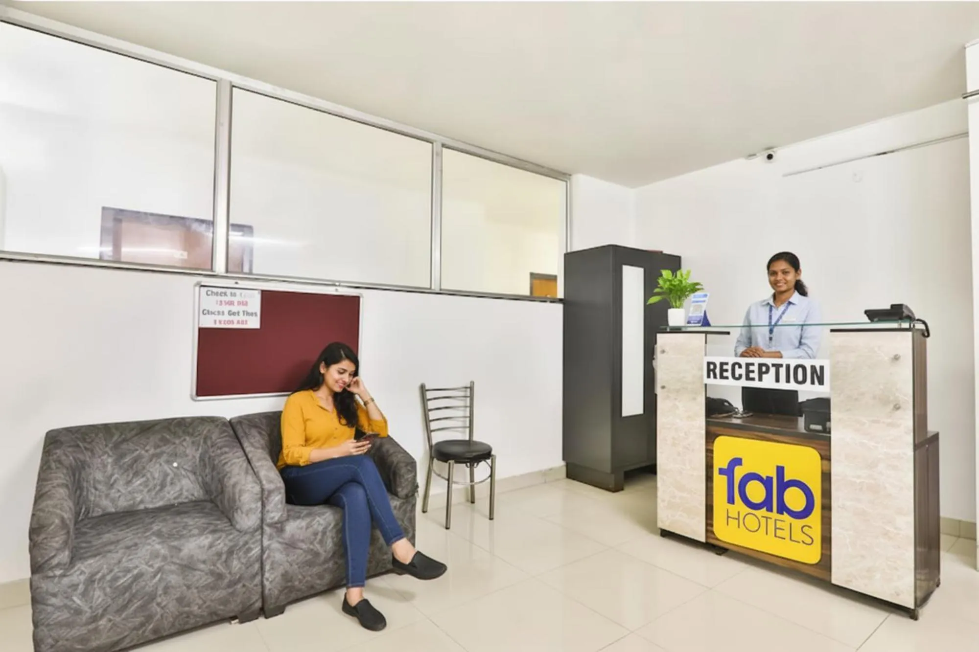 Lobby or reception in FabHotel Raas Inn