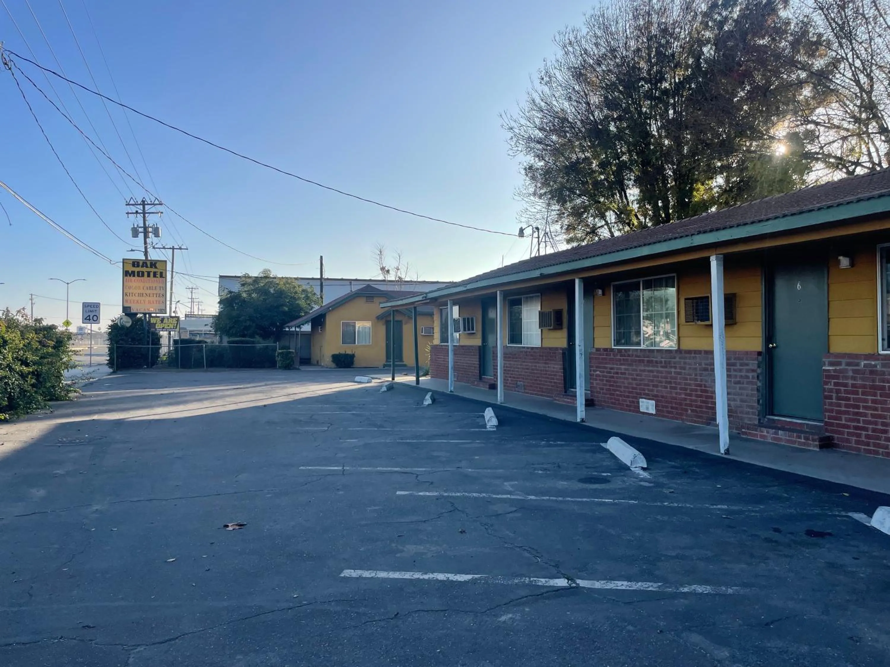Facade/entrance in Oak Motel Modesto CA