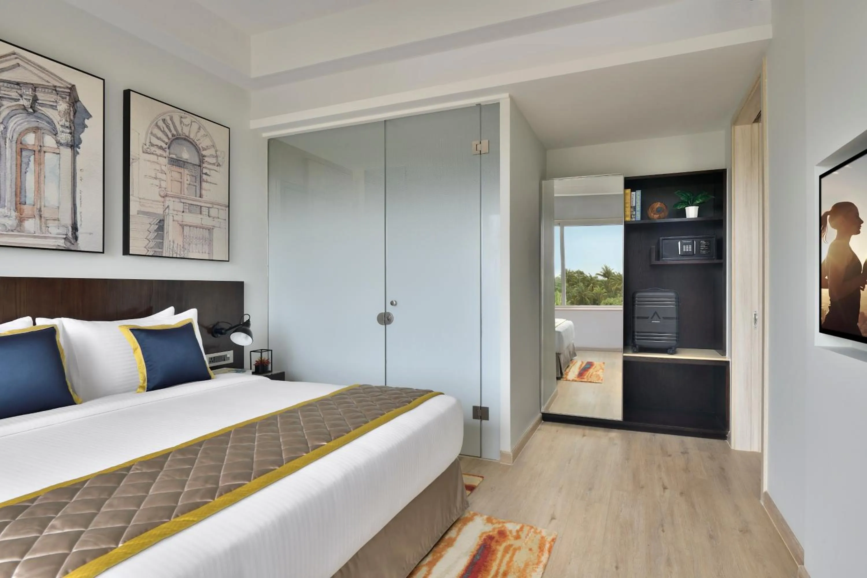 Bed in Citadines Arpora Nagoa Goa