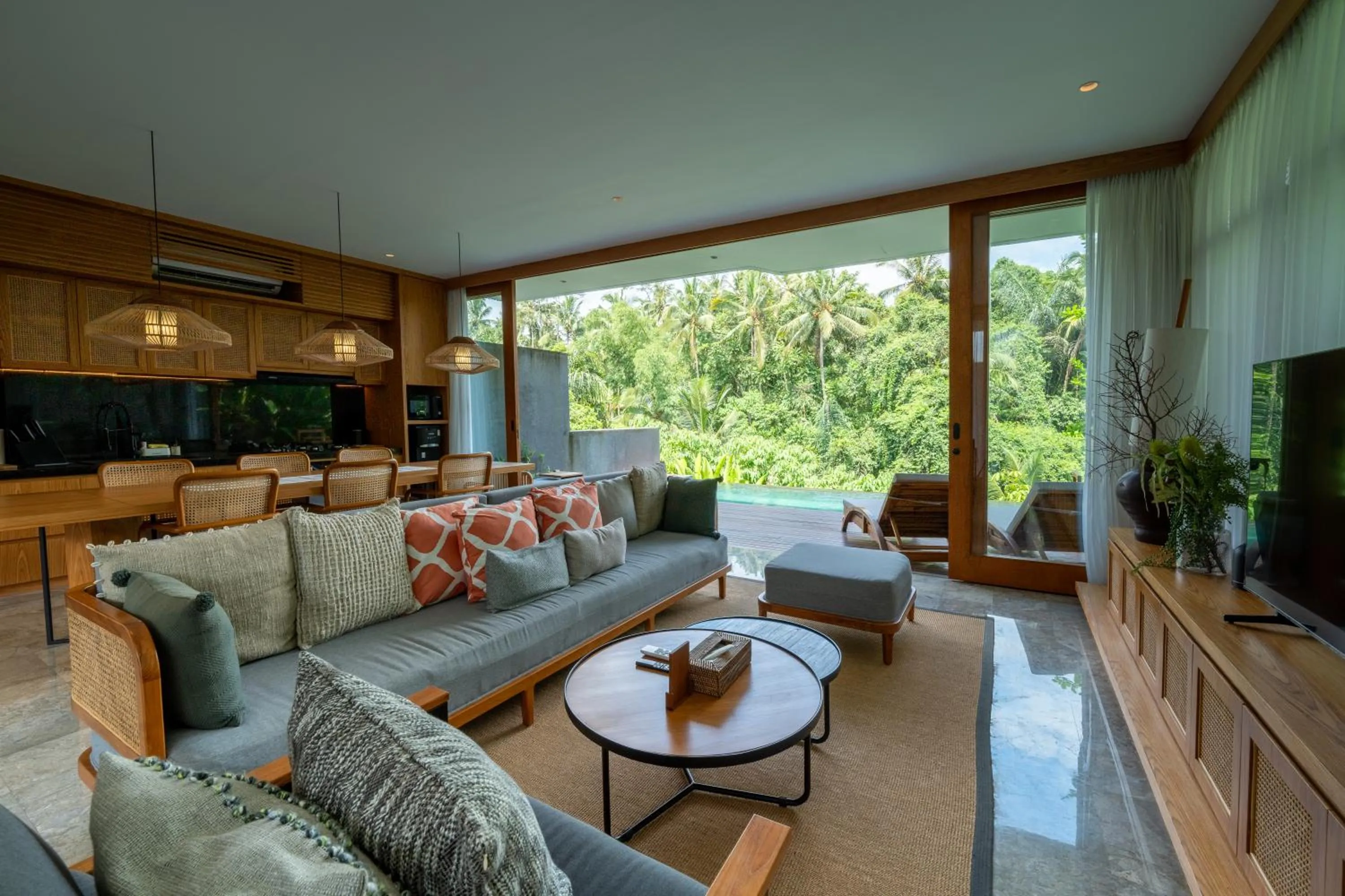 Living room in Damara Village Ubud by Alaya Private Estate