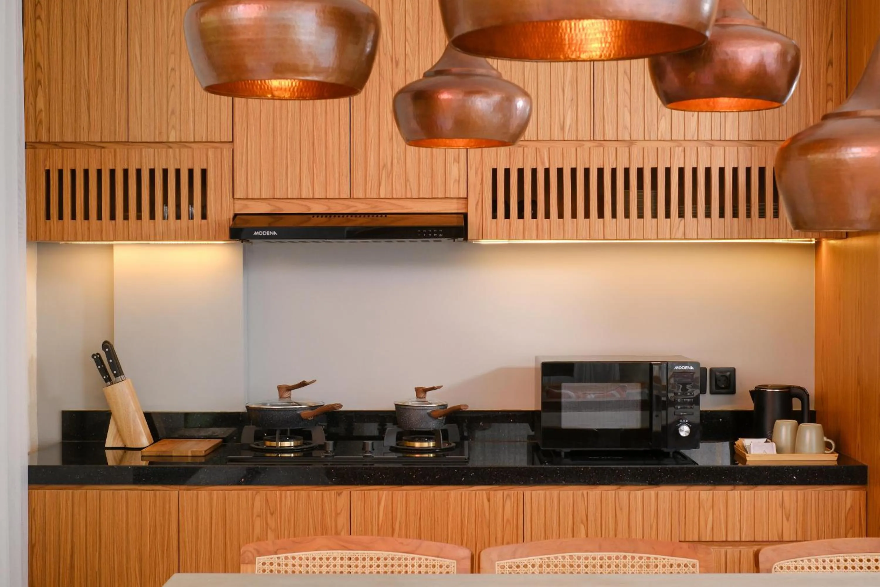 kitchen in Damara Village Ubud by Alaya Private Estate