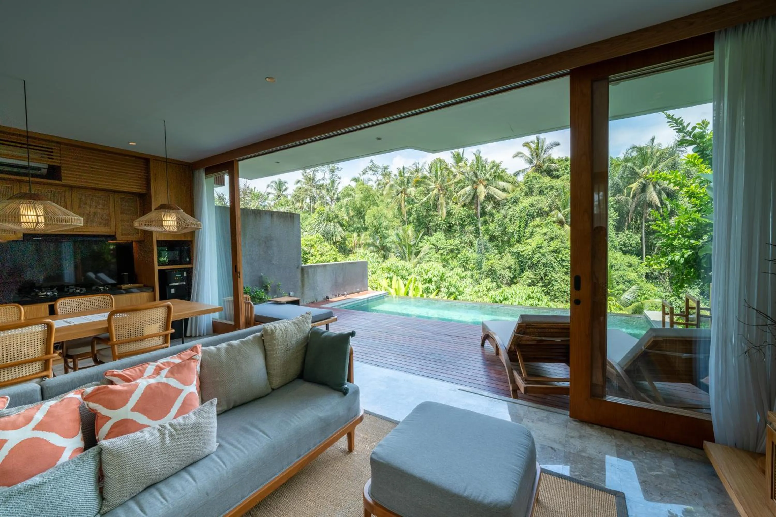 Living room in Damara Village Ubud by Alaya Private Estate