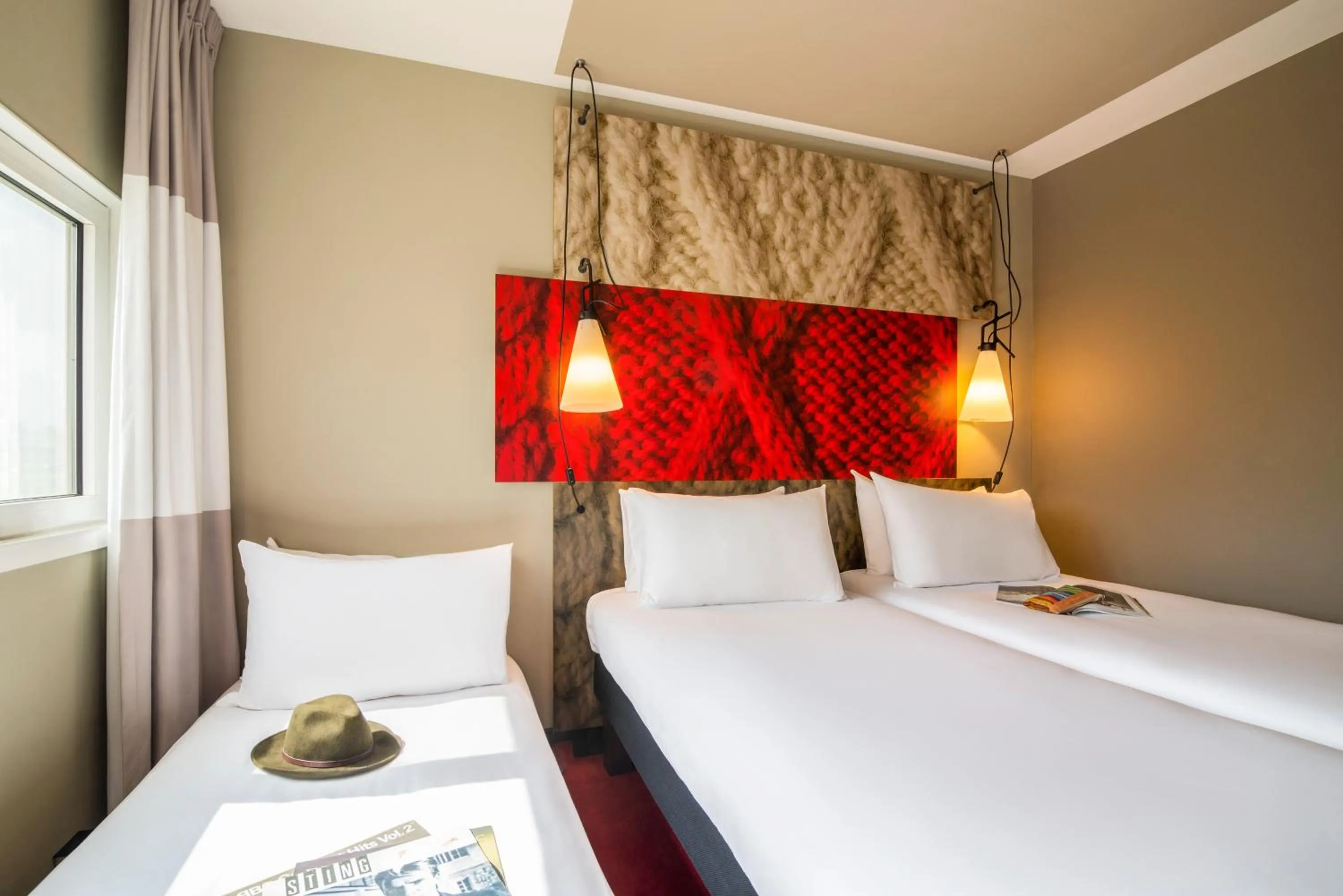 Bed in Ibis Schiphol Amsterdam Airport