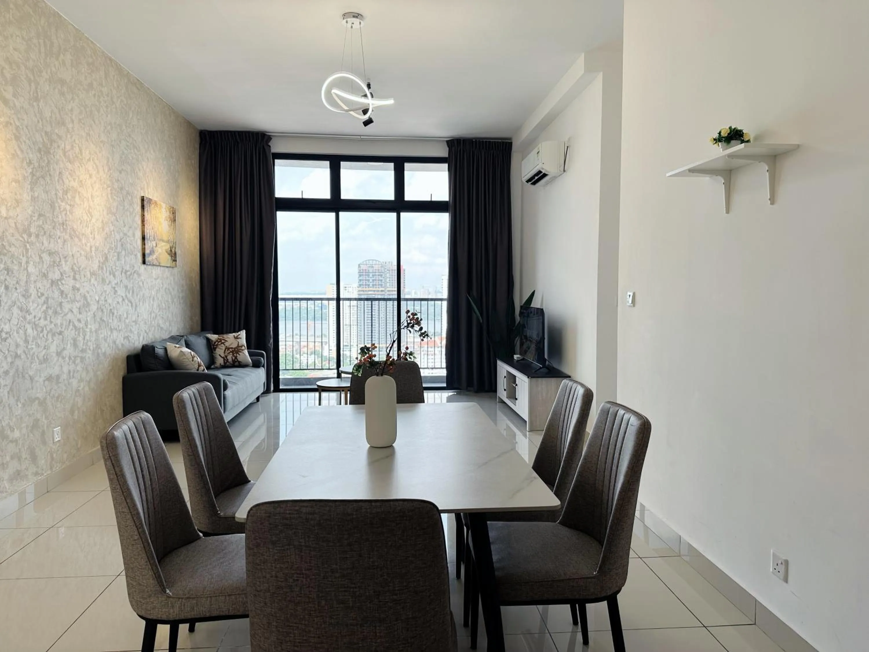 Living room in Twin Tower Johor Bahru by Glex