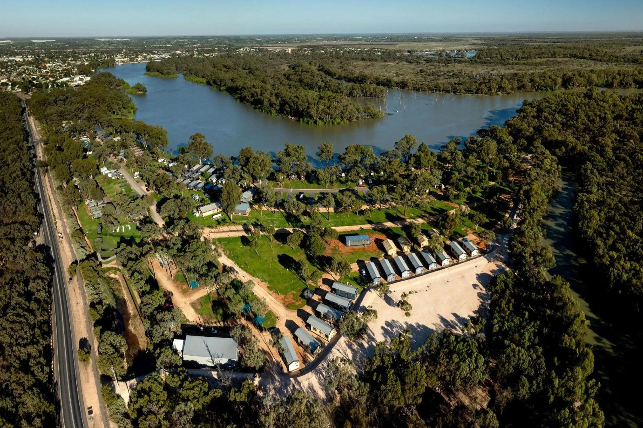 Bird's eye view in Discovery Parks - Renmark Riverfront