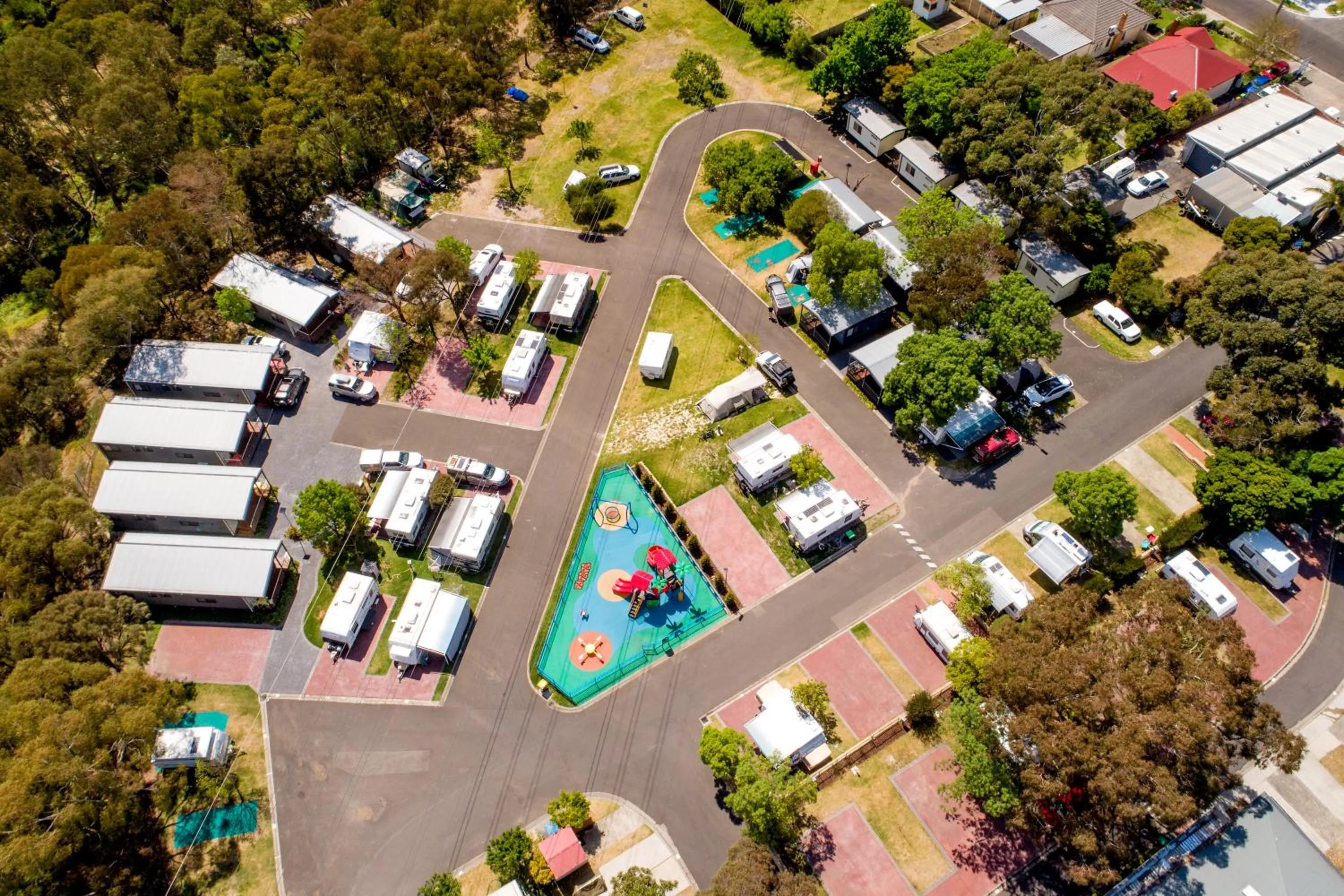Bird's eye view in BIG4 Melbourne Holiday Park