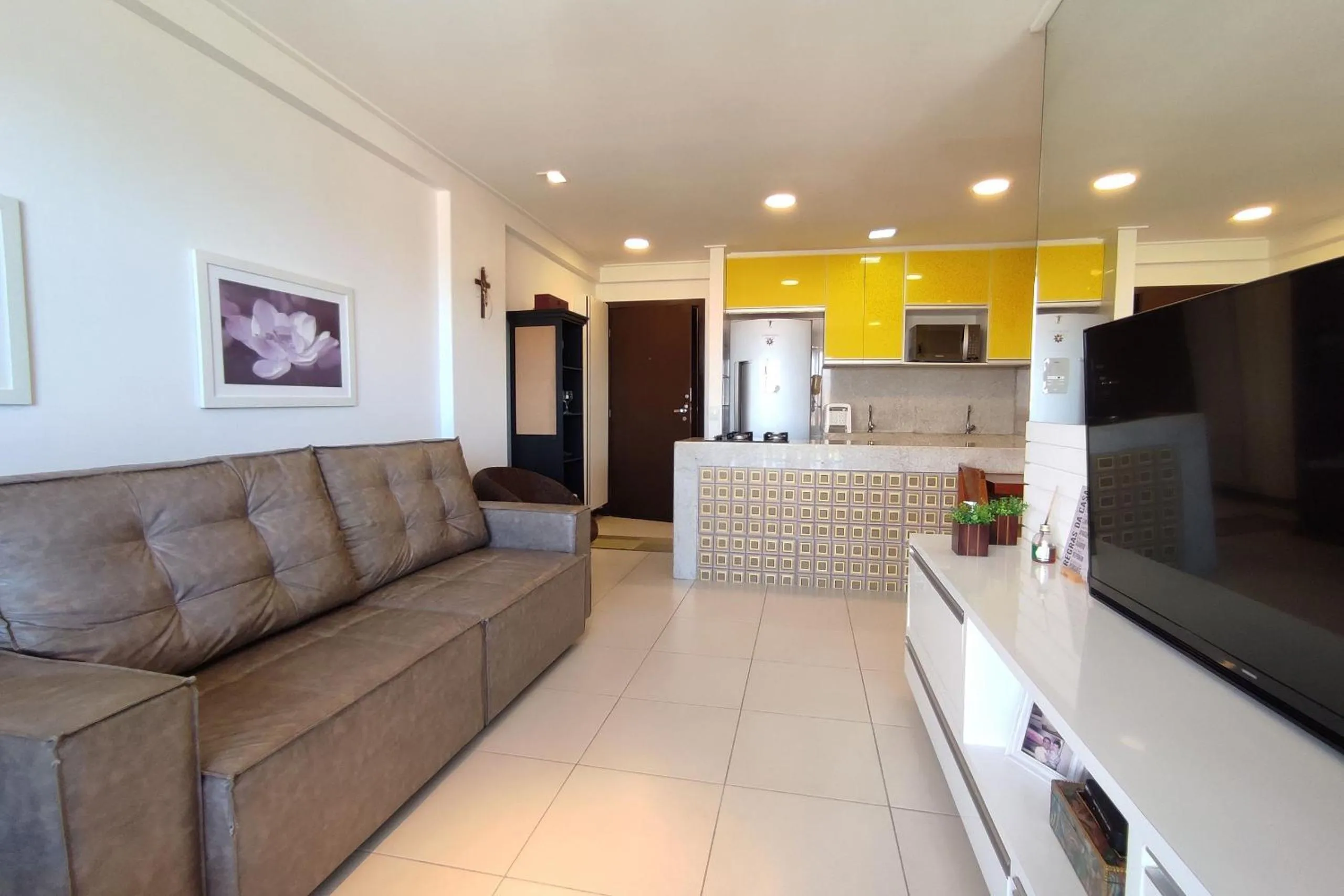 Living room in Barra Bali - Pé na areia com Vista Mar