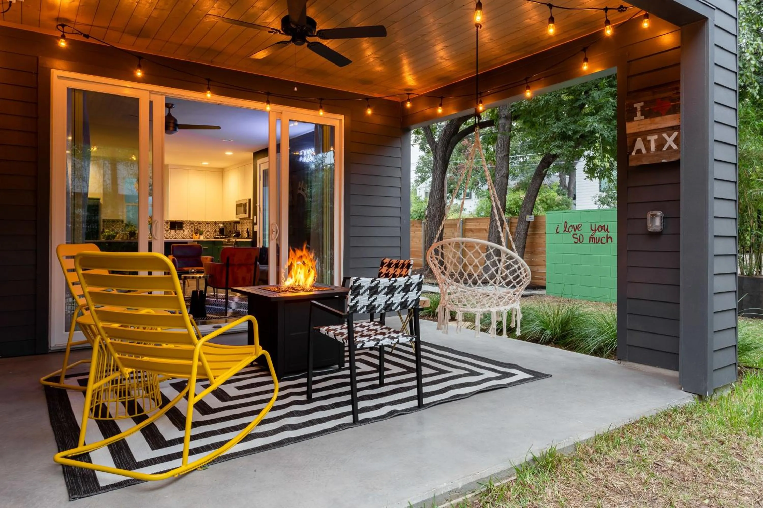 Patio in Insa Worthy Two-Home Retreat - Fire Pit, Hot Tub