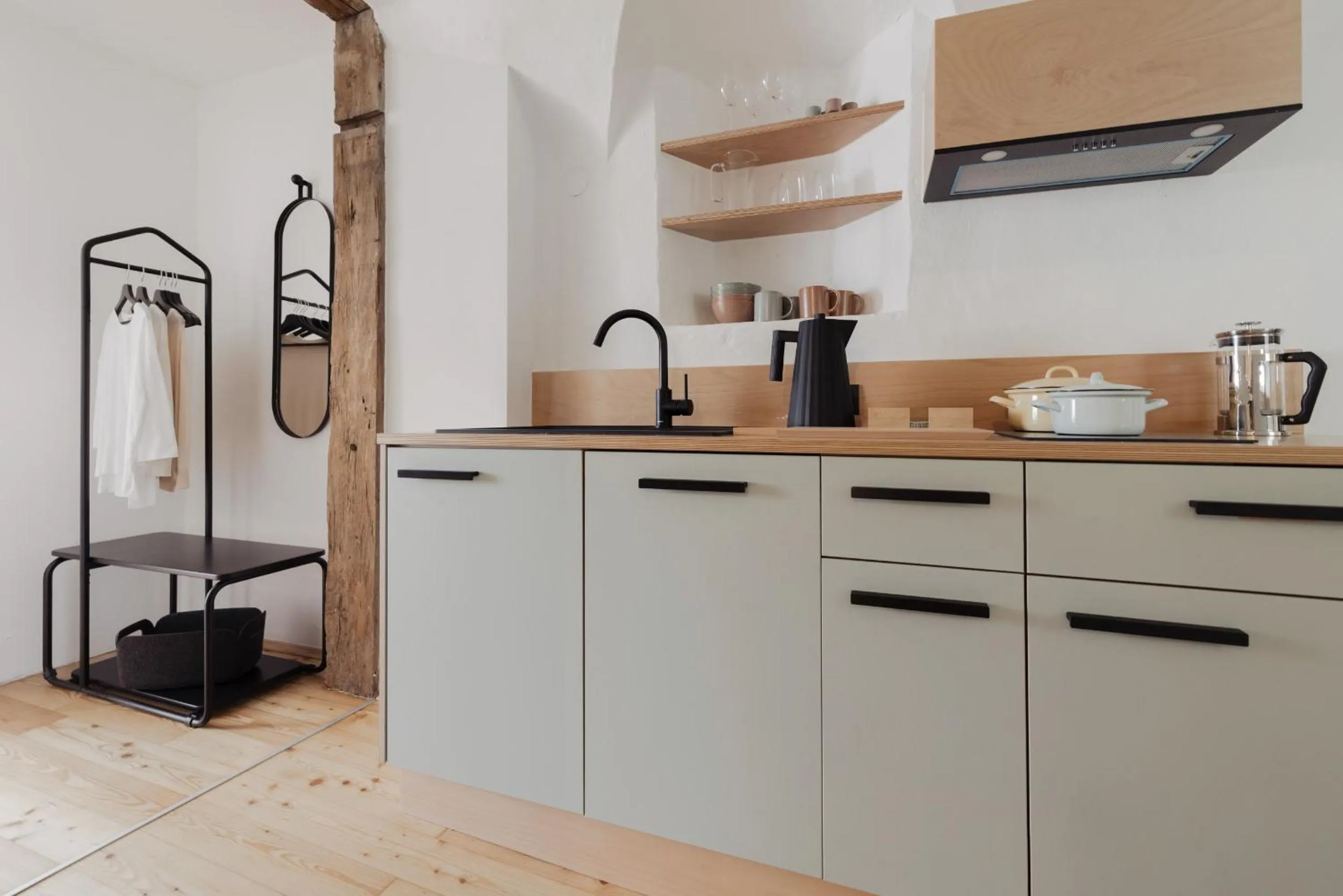 Kitchen or kitchenette in Das Grüne Haus - Boutique Apartments ecofriendly