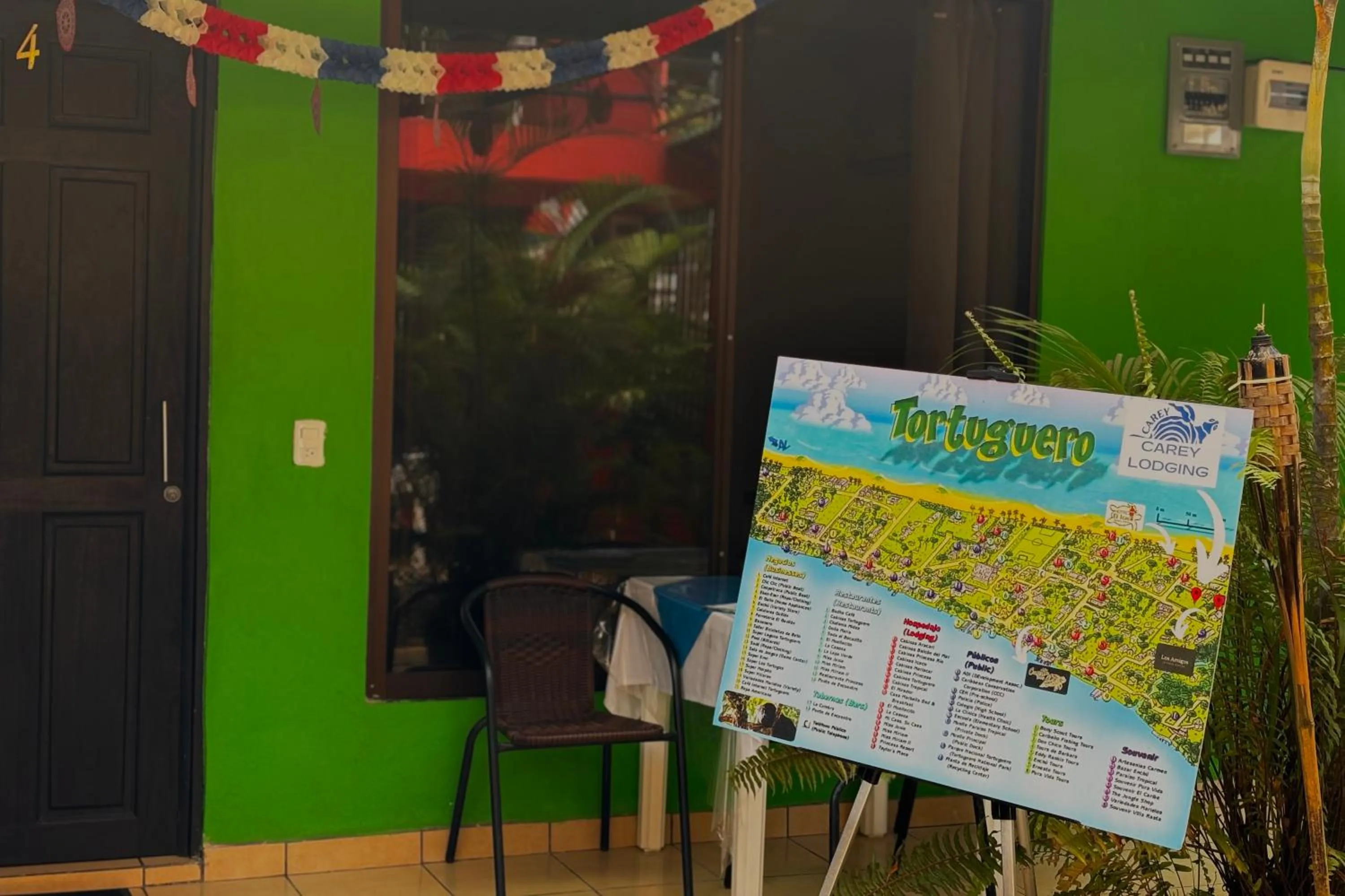 Text overlay in Carey Lodging